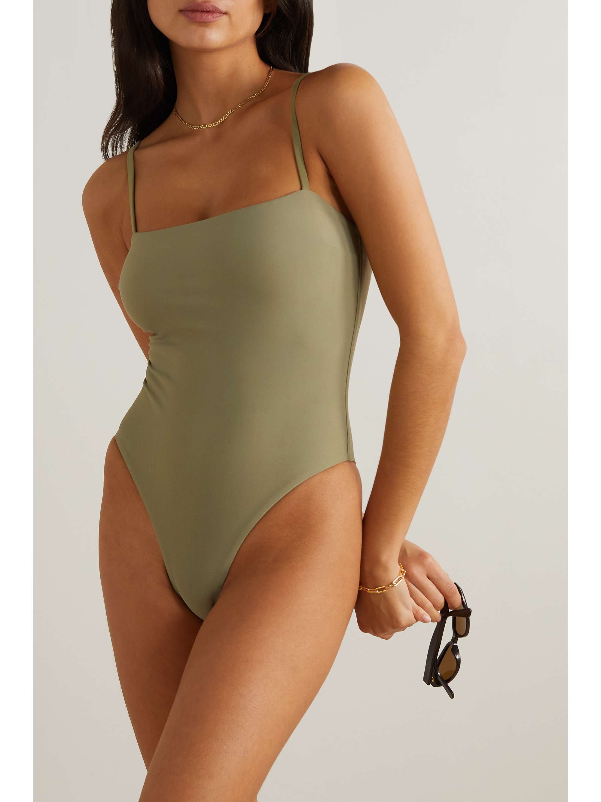 MATTEAU Maillot de bain en crépon recyclé stretch Petite Square