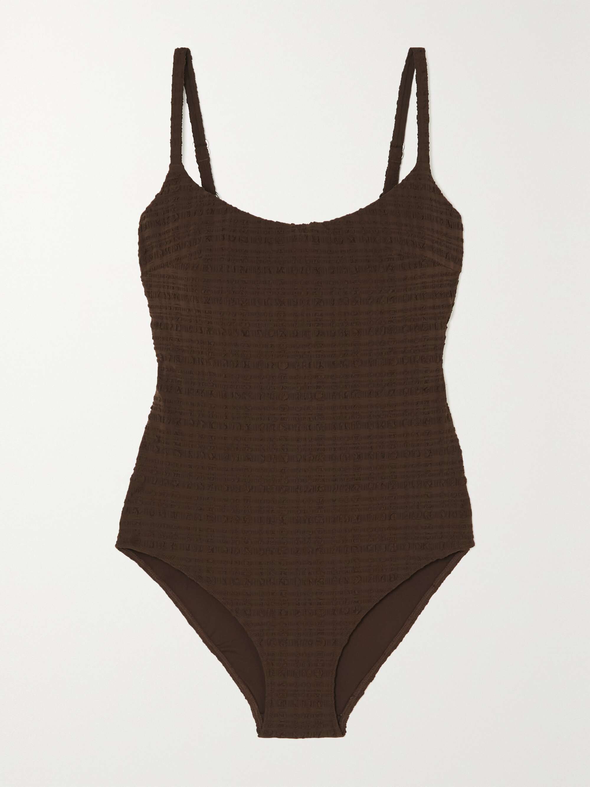 FORM AND FOLD D-G The One seersucker underwired swimsuit