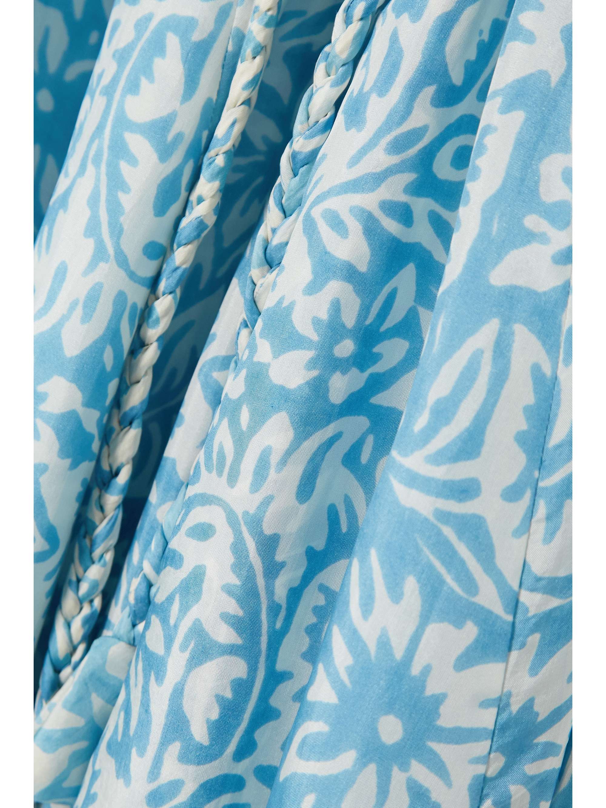 HANNAH ARTWEAR Oceanus belted floral-print silk maxi dress
