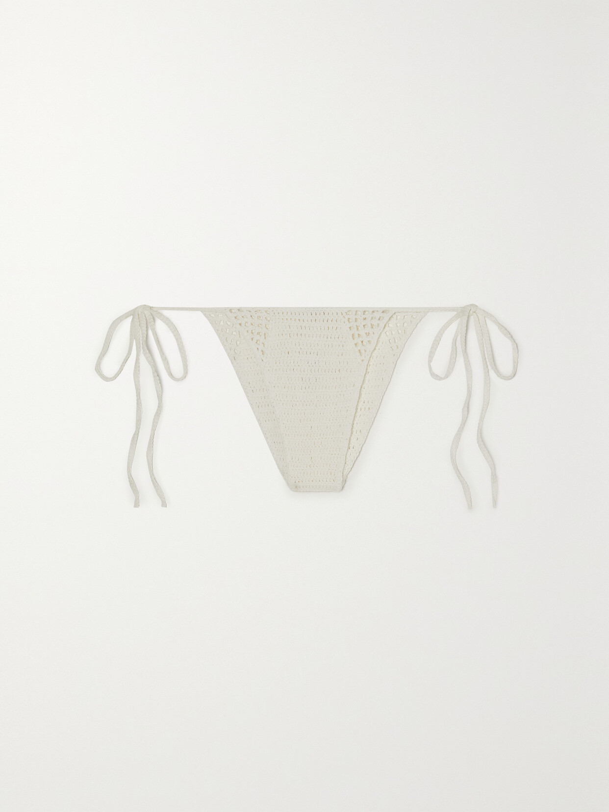 Cult Gaia - Bellona Crocheted Cotton Bikini Bottoms - Off-white