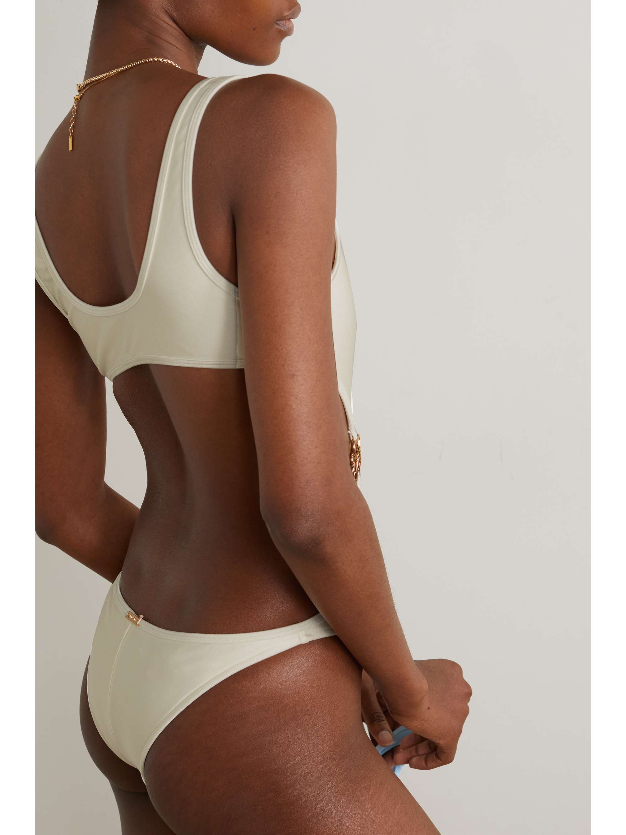 CULT GAIA Frances cutout embellished swimsuit