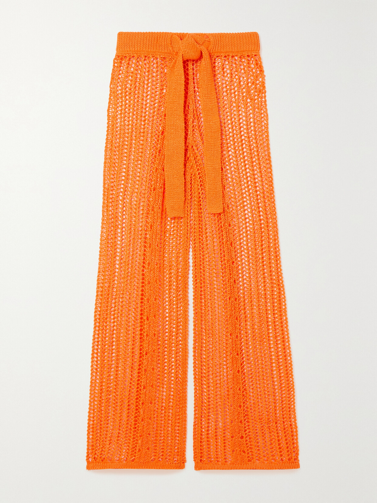 Cult Gaia - Aadya Crochet-knit Wide-leg Pants - Orange