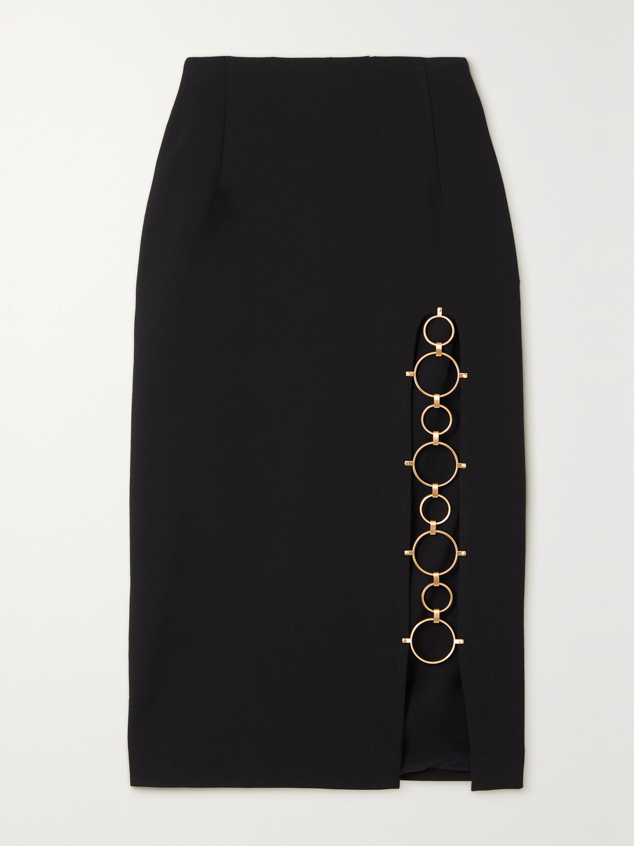 CULT GAIA TORIELLE EMBELLISHED STRETCH-CREPE MIDI SKIRT