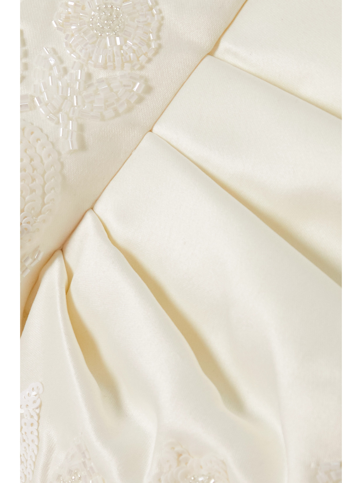Sinai Cropped Embellished Duchesse-Satin Top