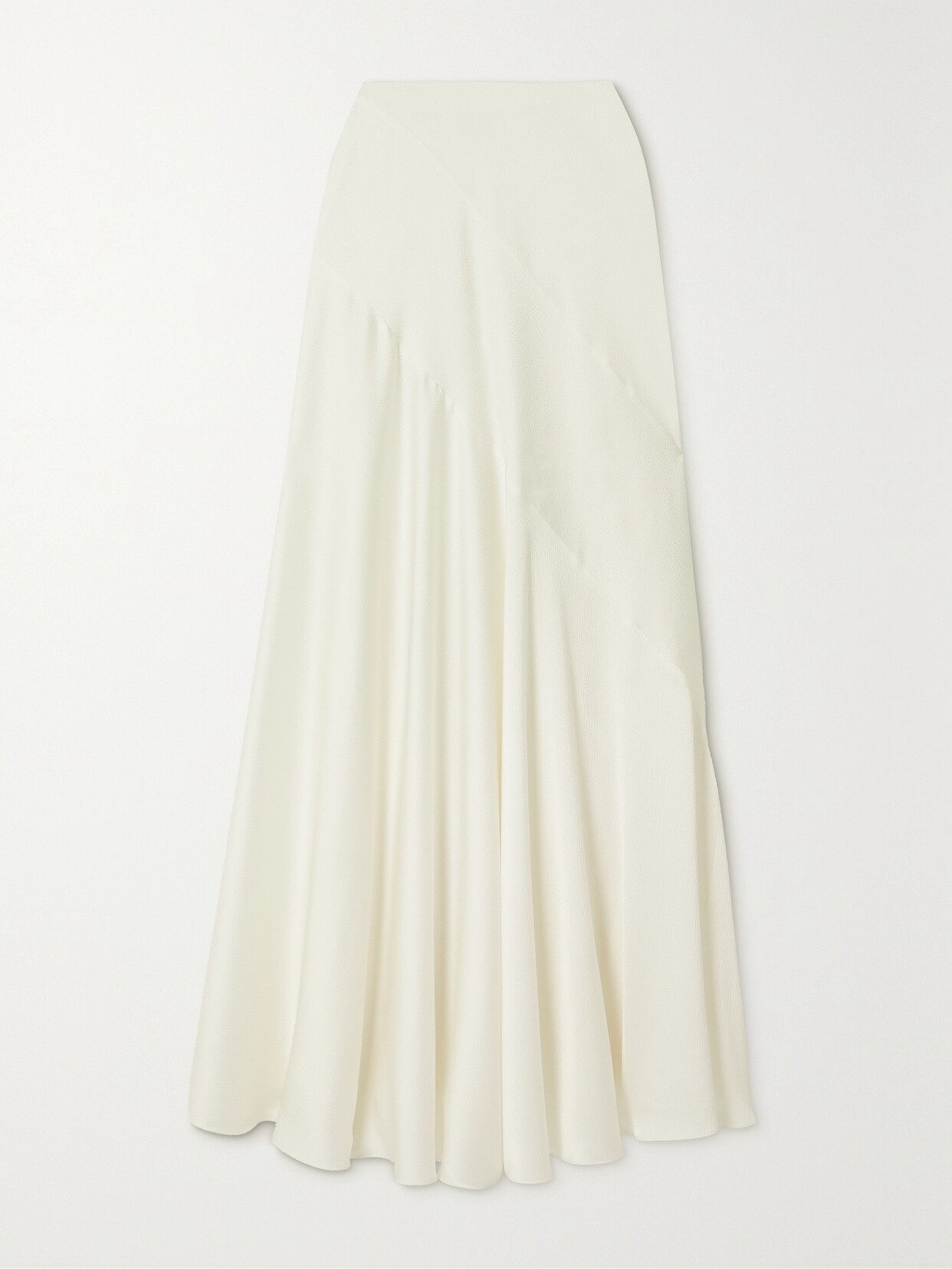 Cult Gaia - Pelli Paneled Hammered-satin Maxi Skirt - Off-white