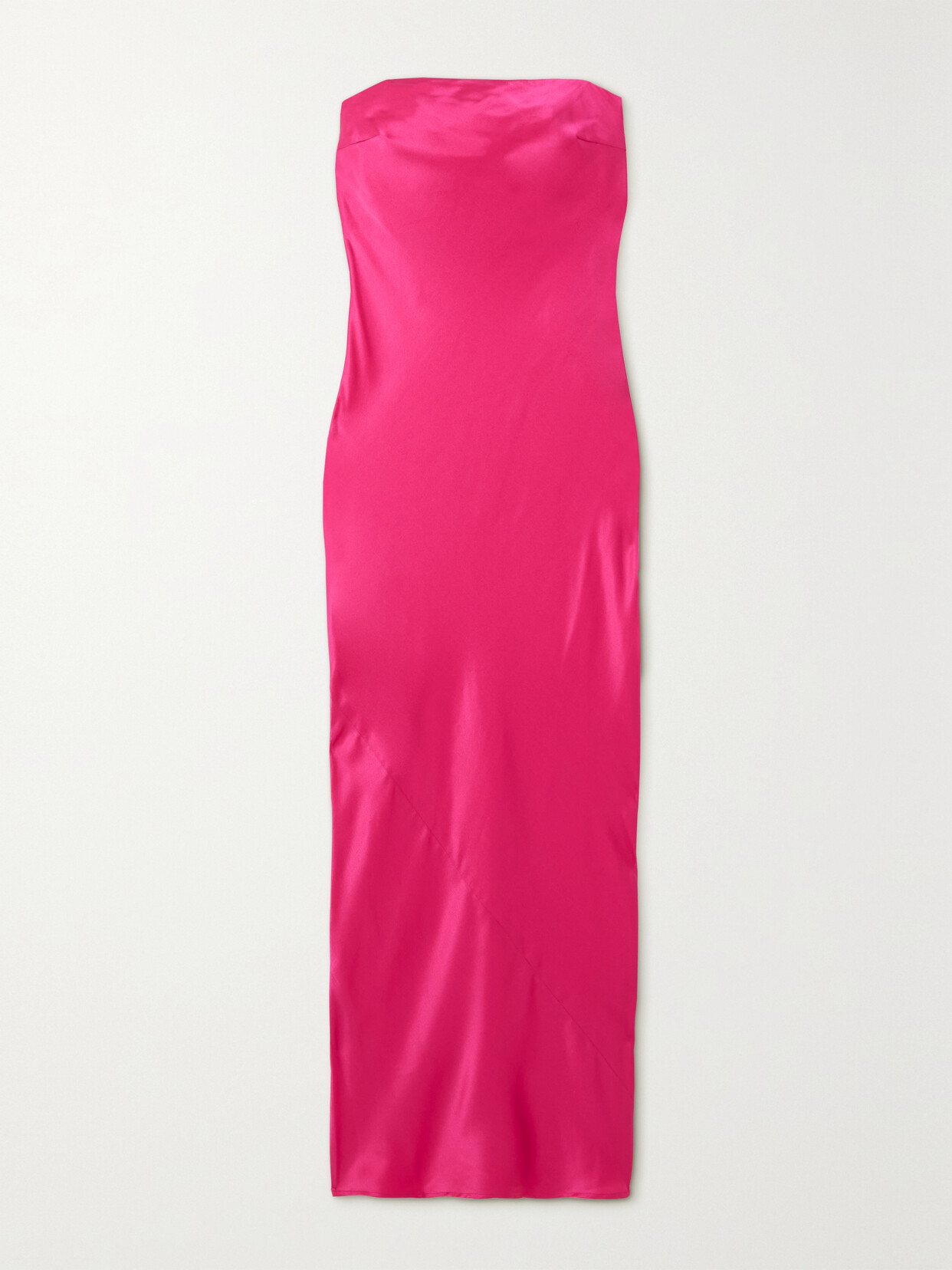 Cult Gaia Perla Strapless Column Gown In Dragonfruit