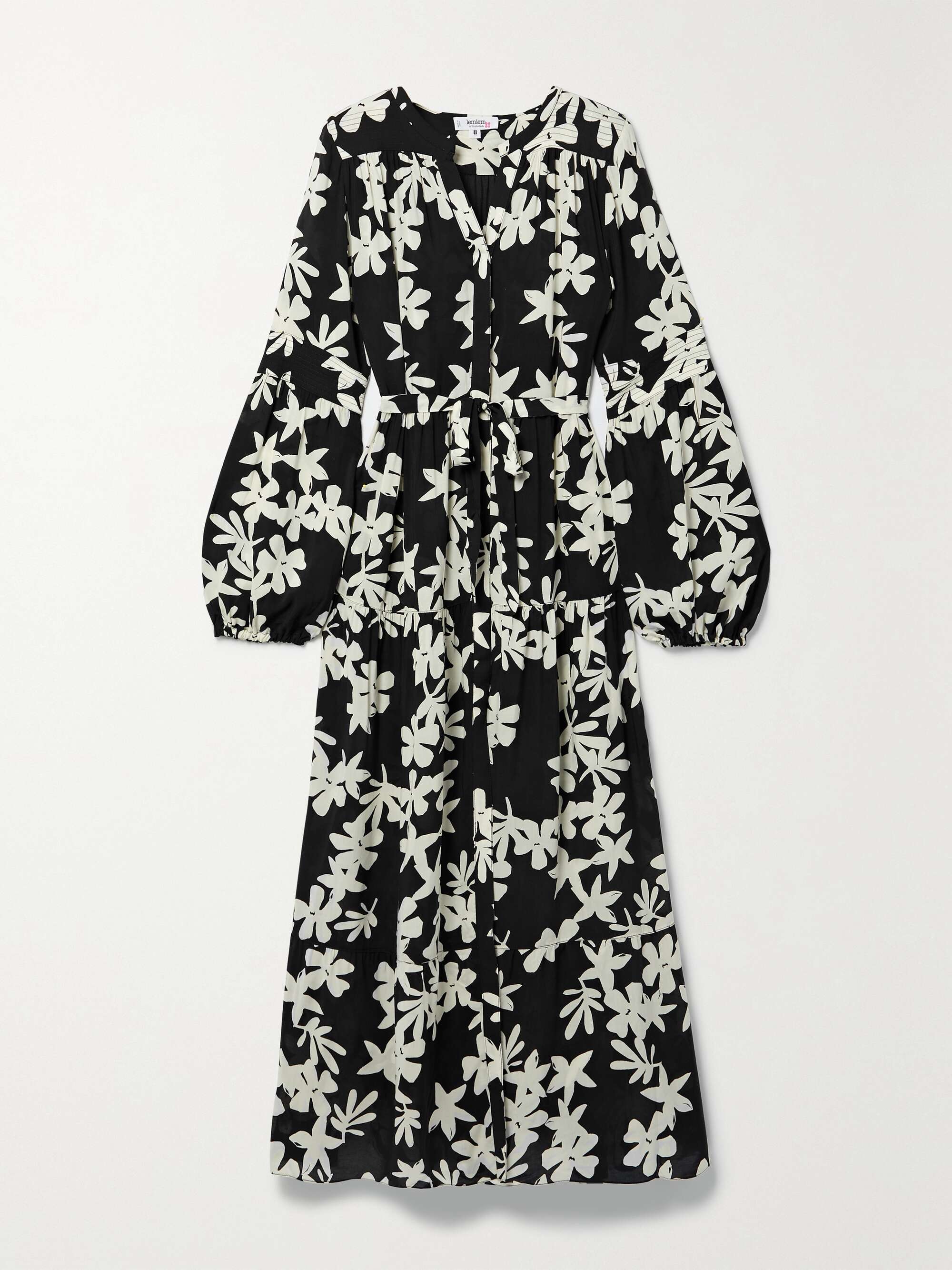 LEMLEM Sea floral-print crepe de chine maxi dress | NET-A-PORTER