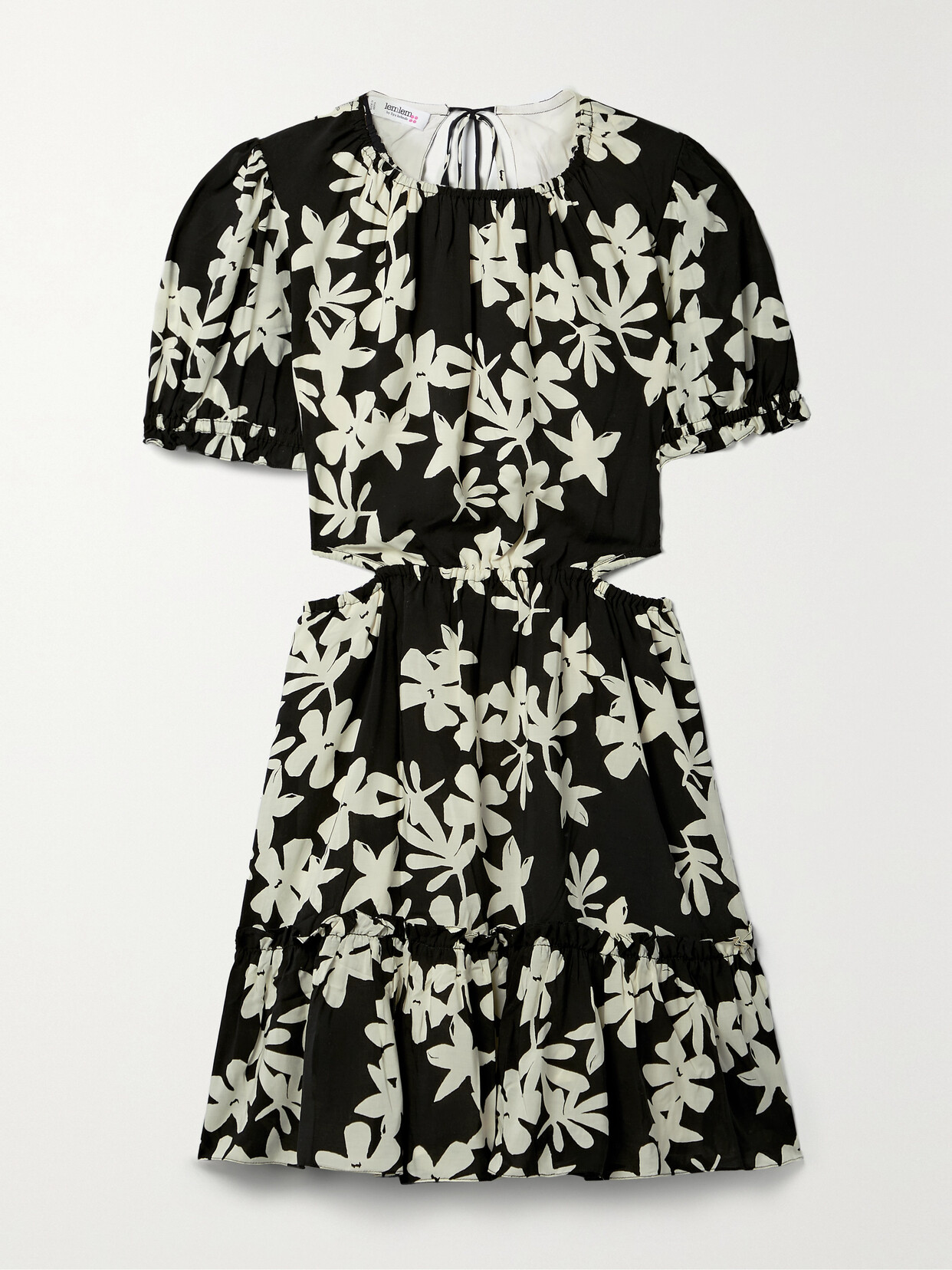 lemlem Sea Open-back Floral-print Ecovero Voile Mini Dress