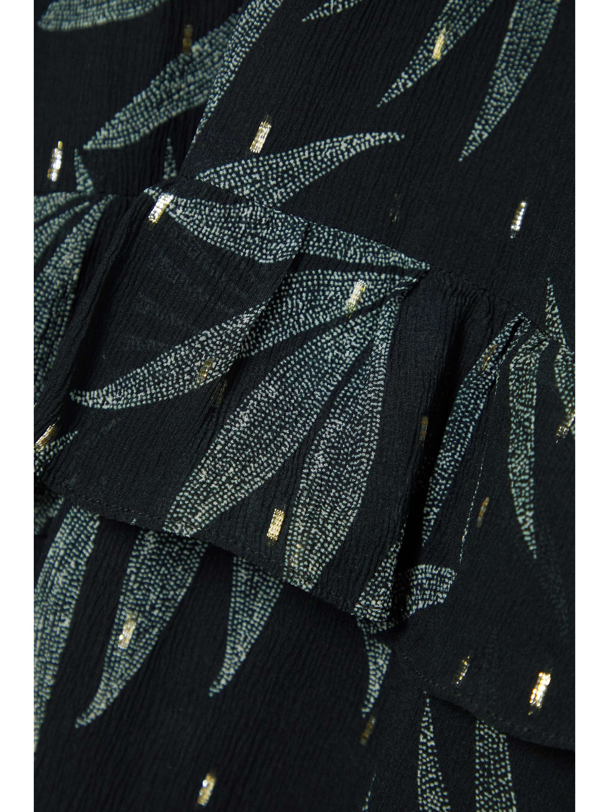 EVARAE Mimi ruffled printed crinkled fil coupé silk-blend midi dress