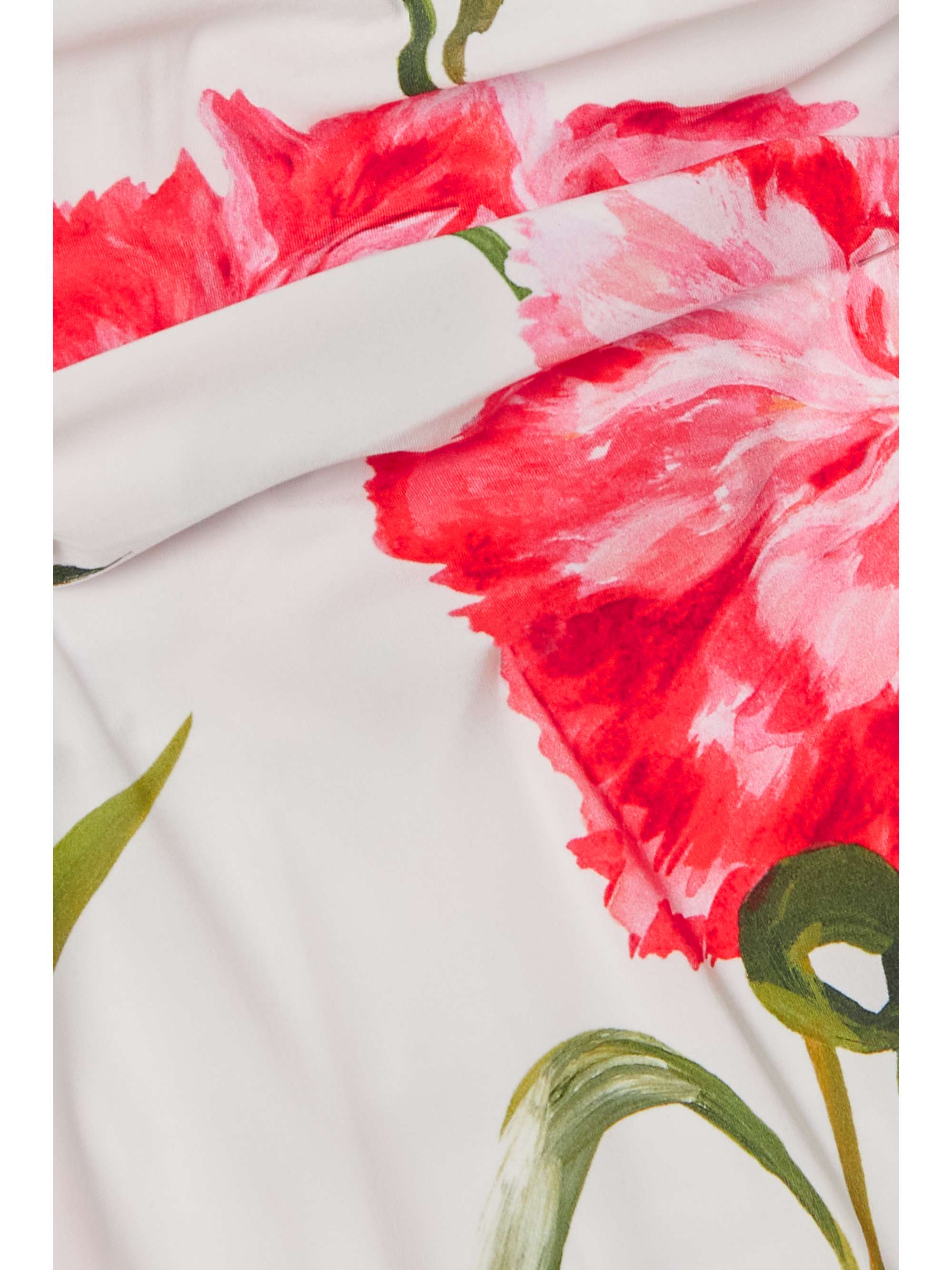 DOLCE & GABBANA Ruched floral-print halterneck swimsuit