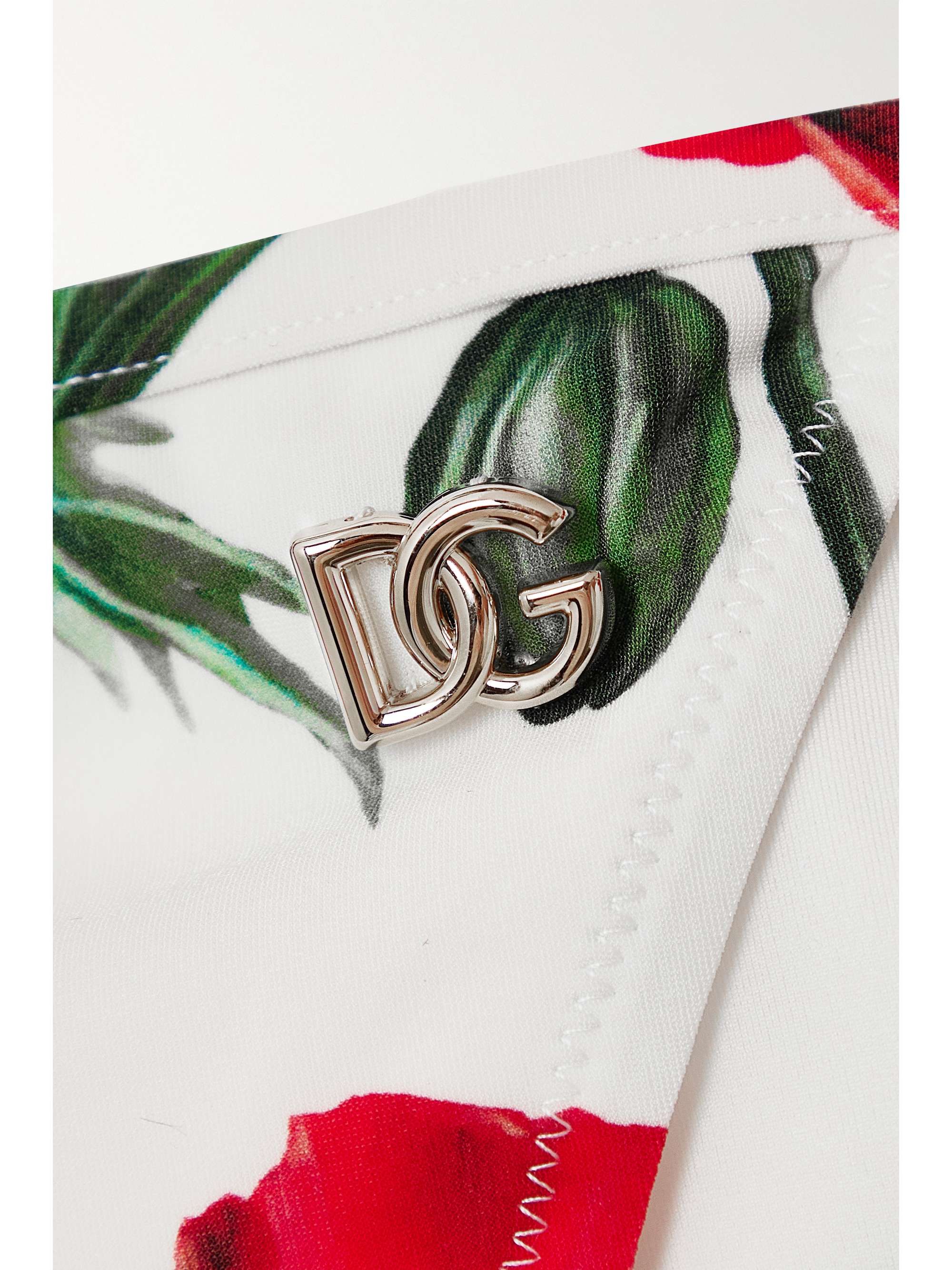 DOLCE & GABBANA Floral-print triangle halterneck bikini