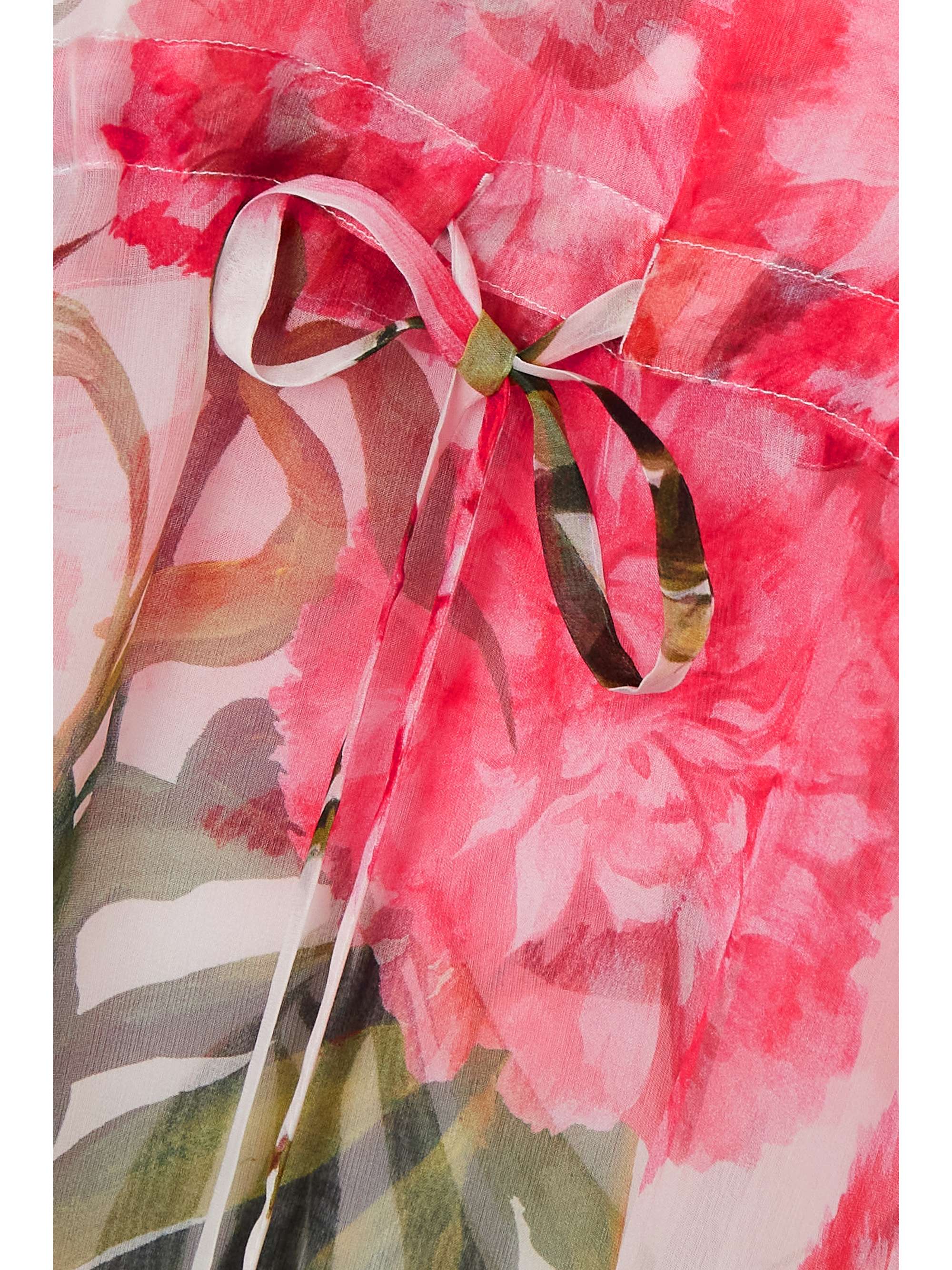 DOLCE & GABBANA Asymmetric floral-print silk-chiffon kaftan