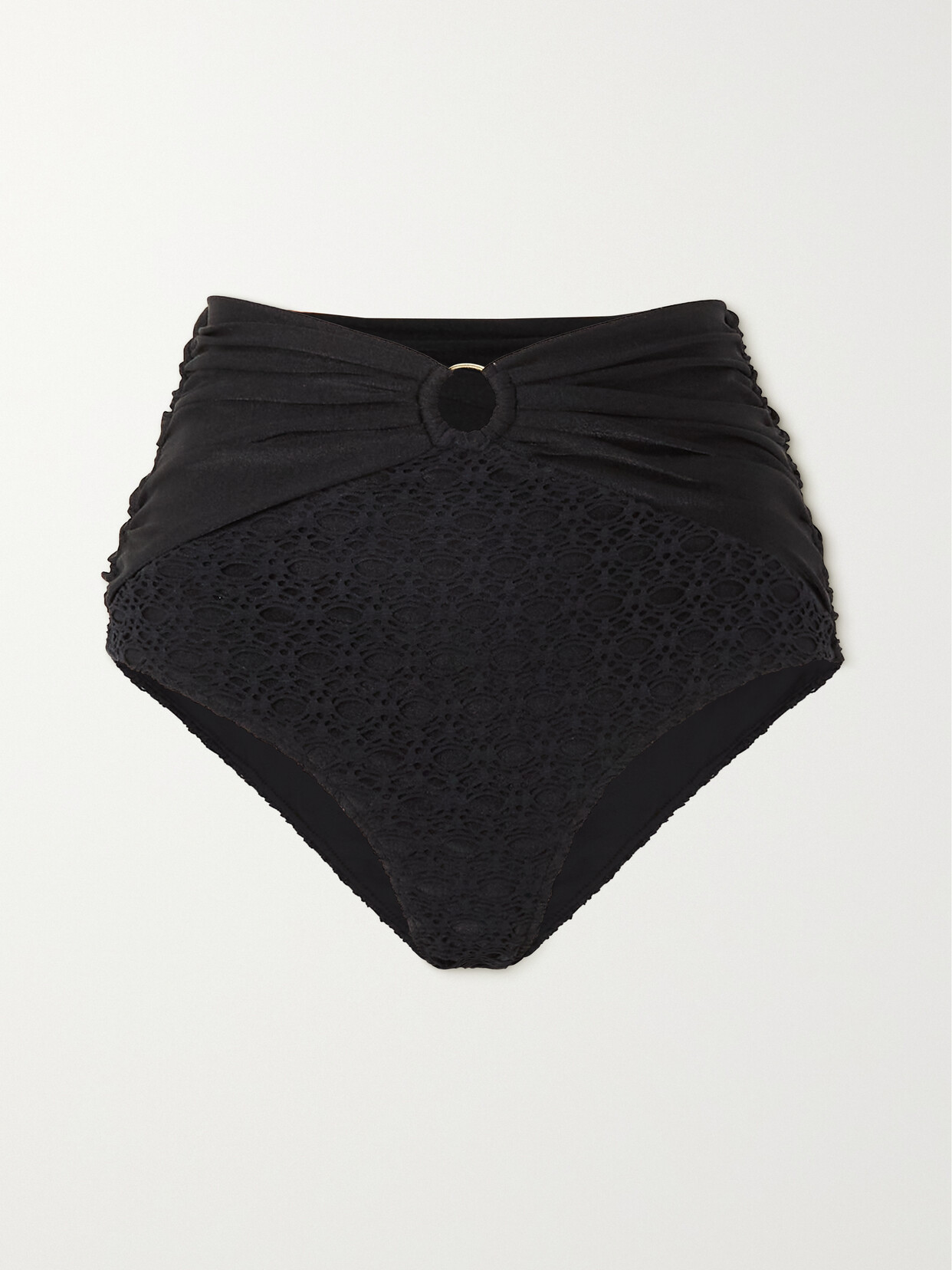 PatBO - Crochet-knit Bikini Briefs - Black