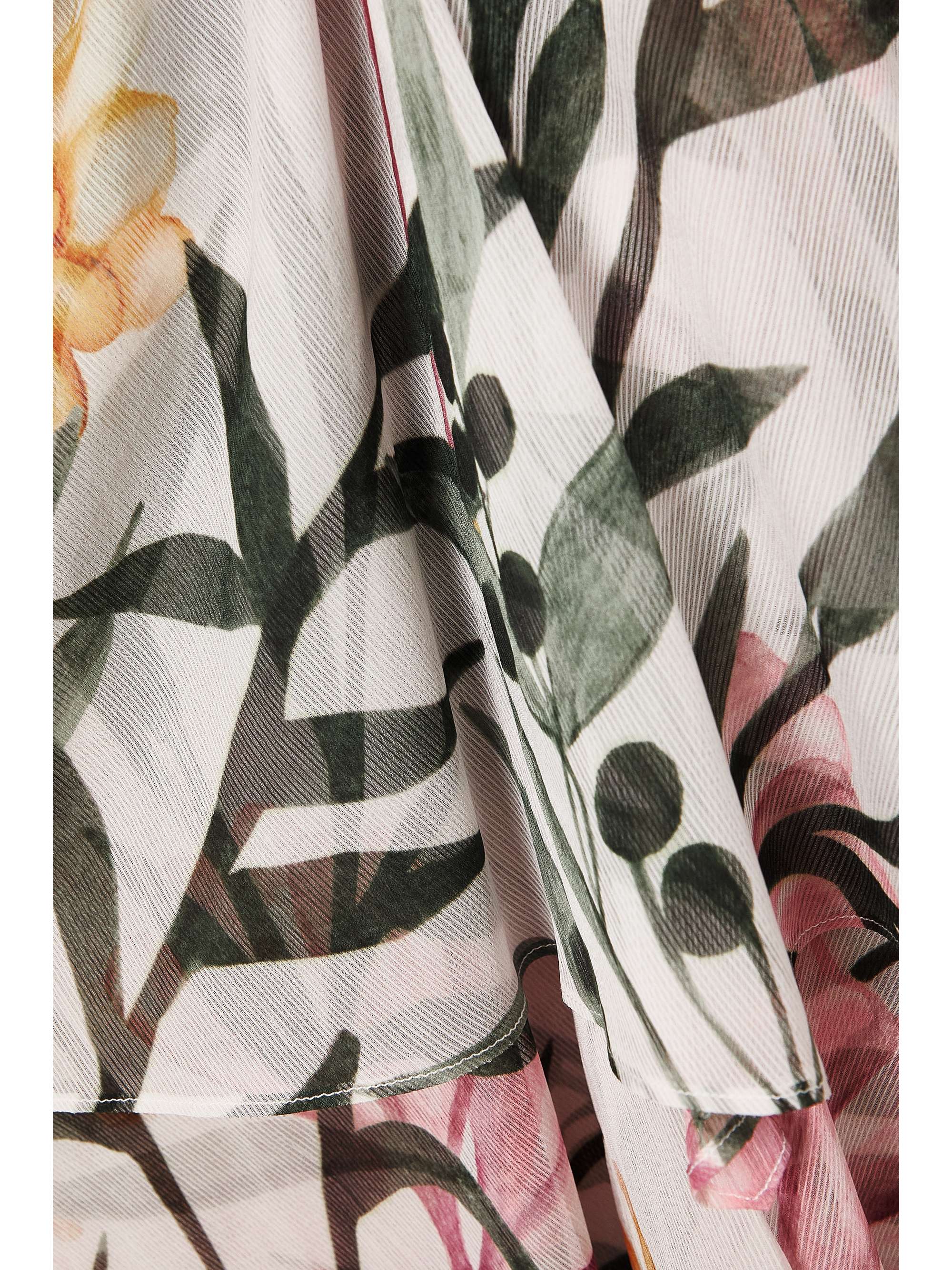 PATBO Cutout belted printed chiffon maxi dress