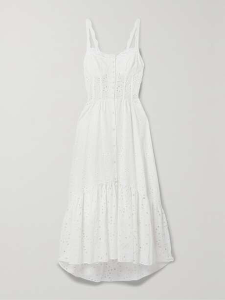 CHARO RUIZ Irene tiered broderie anglaise cotton maxi dress | NET-A-PORTER GB