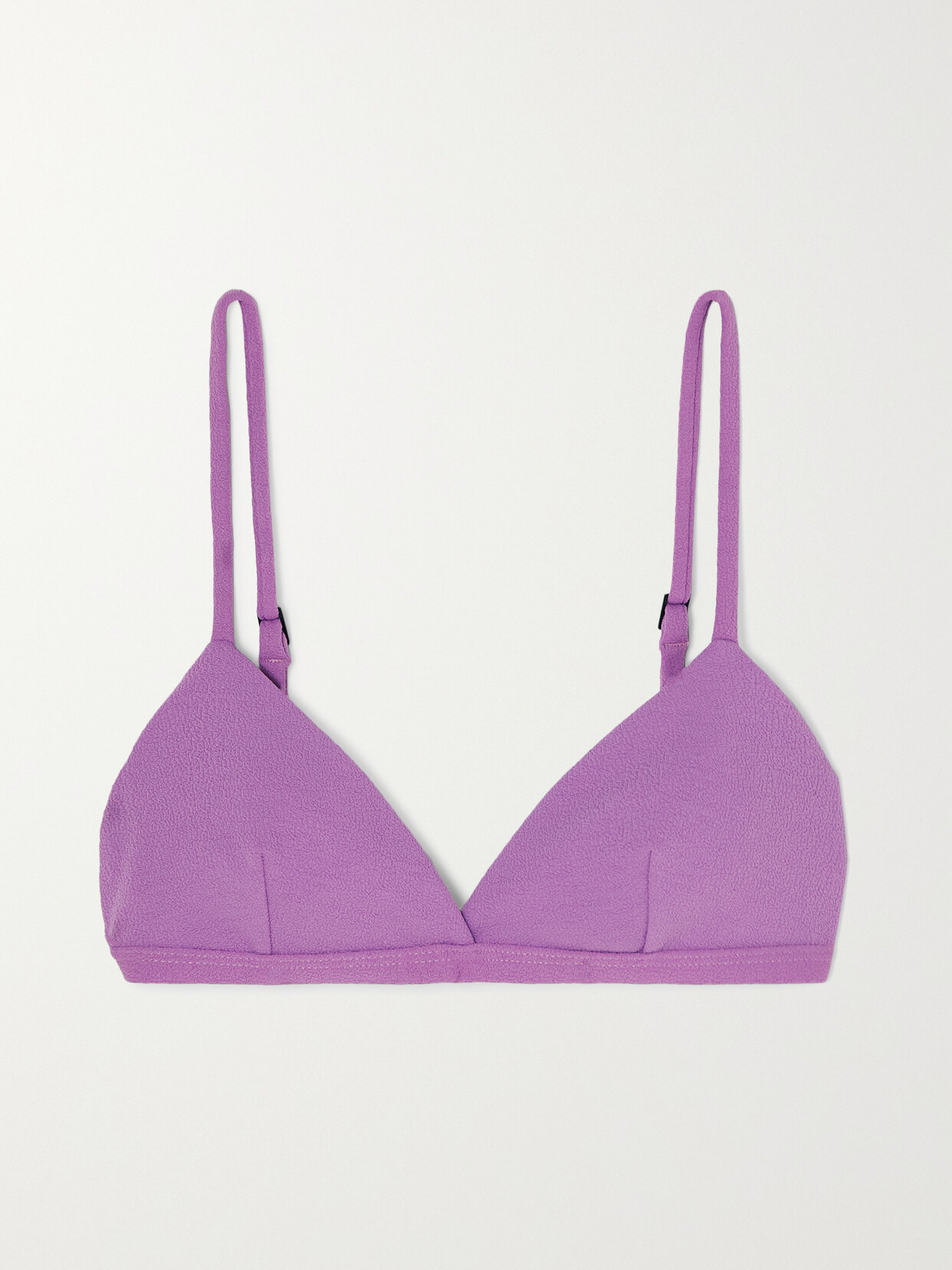 Matteau The Crop Stretch-crepe Triangle Bikini Top - Purple