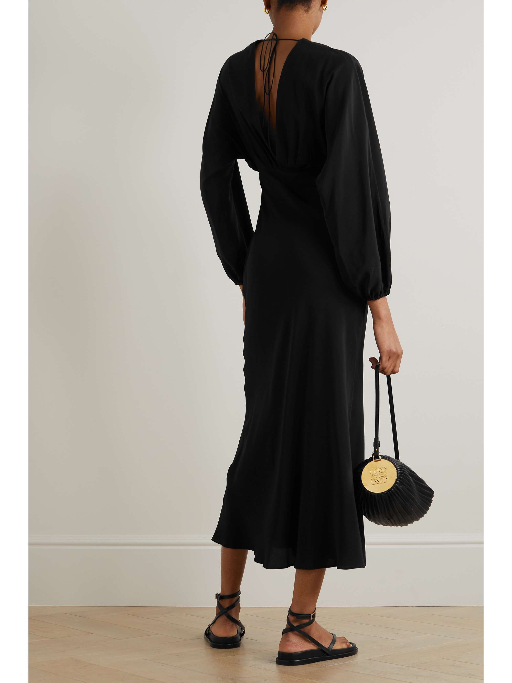 MATTEAU + NET SUSTAIN The Magyar organic silk-crepe midi dress