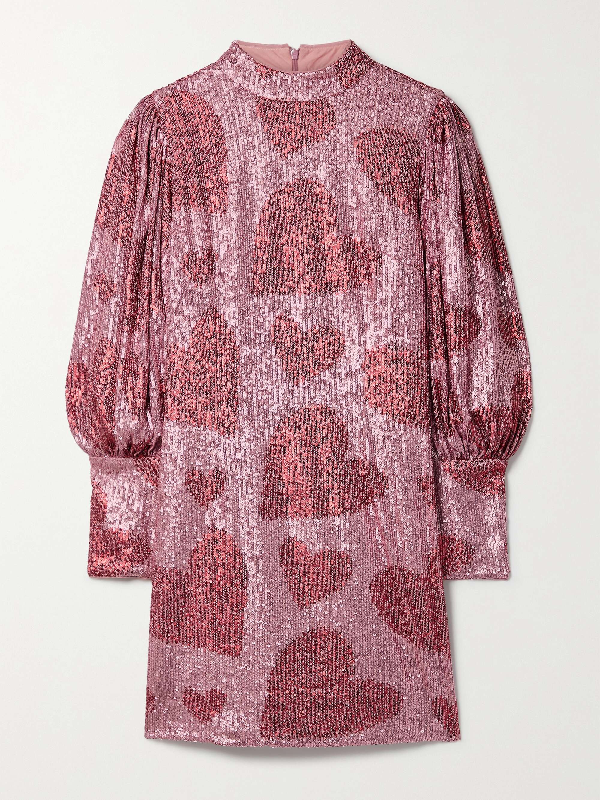 FARM RIO Sequined tulle mini dress