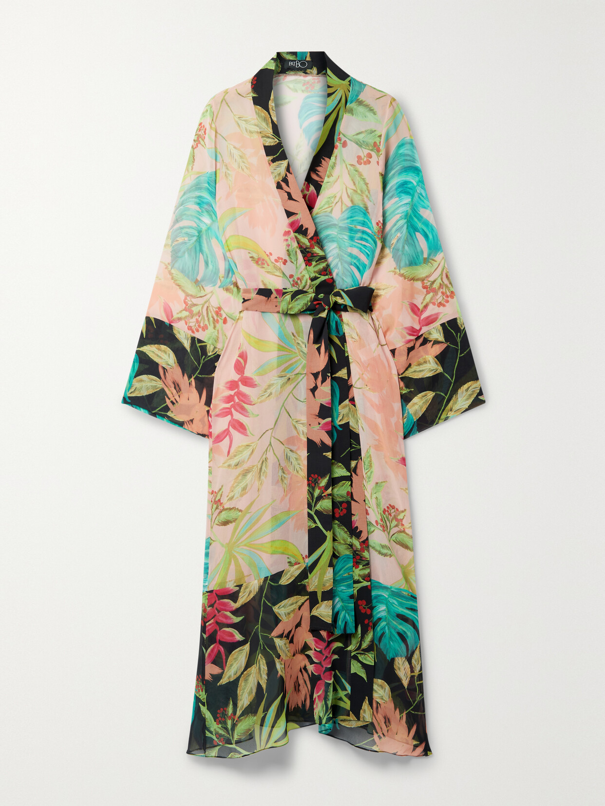 PatBO - Tropicalia Printed Chiffon Robe - Pink