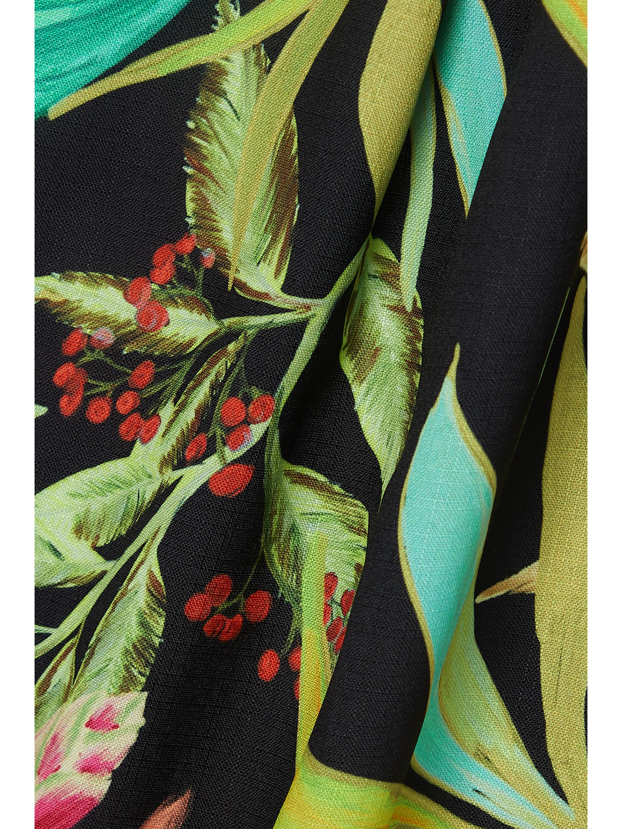PATBO PLEATED CUTOUT FLORAL-PRINT WOVEN HALTERNECK JUMPSUIT