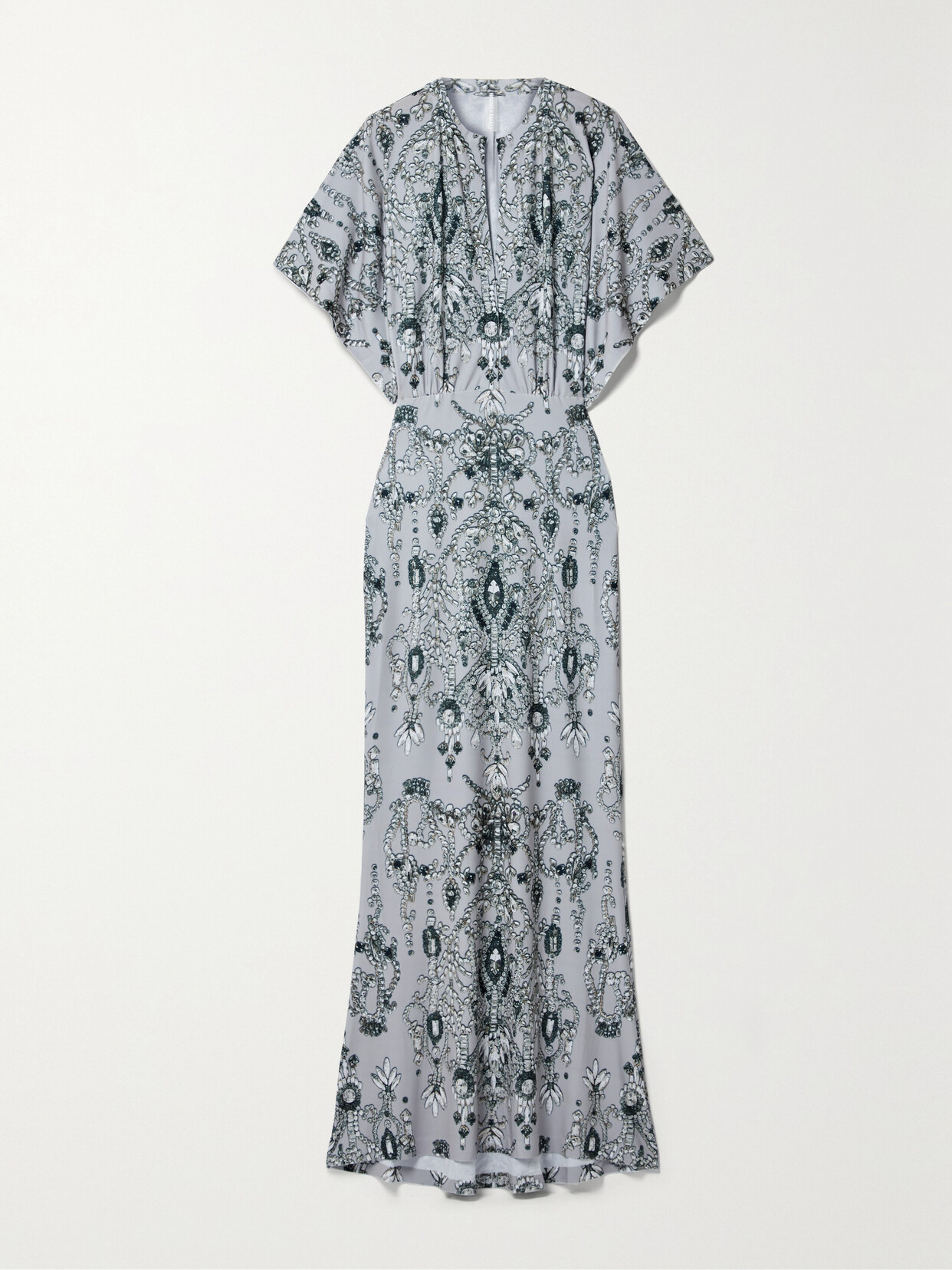 Norma Kamali - Obie Printed Stretch-jersey Gown - Silver