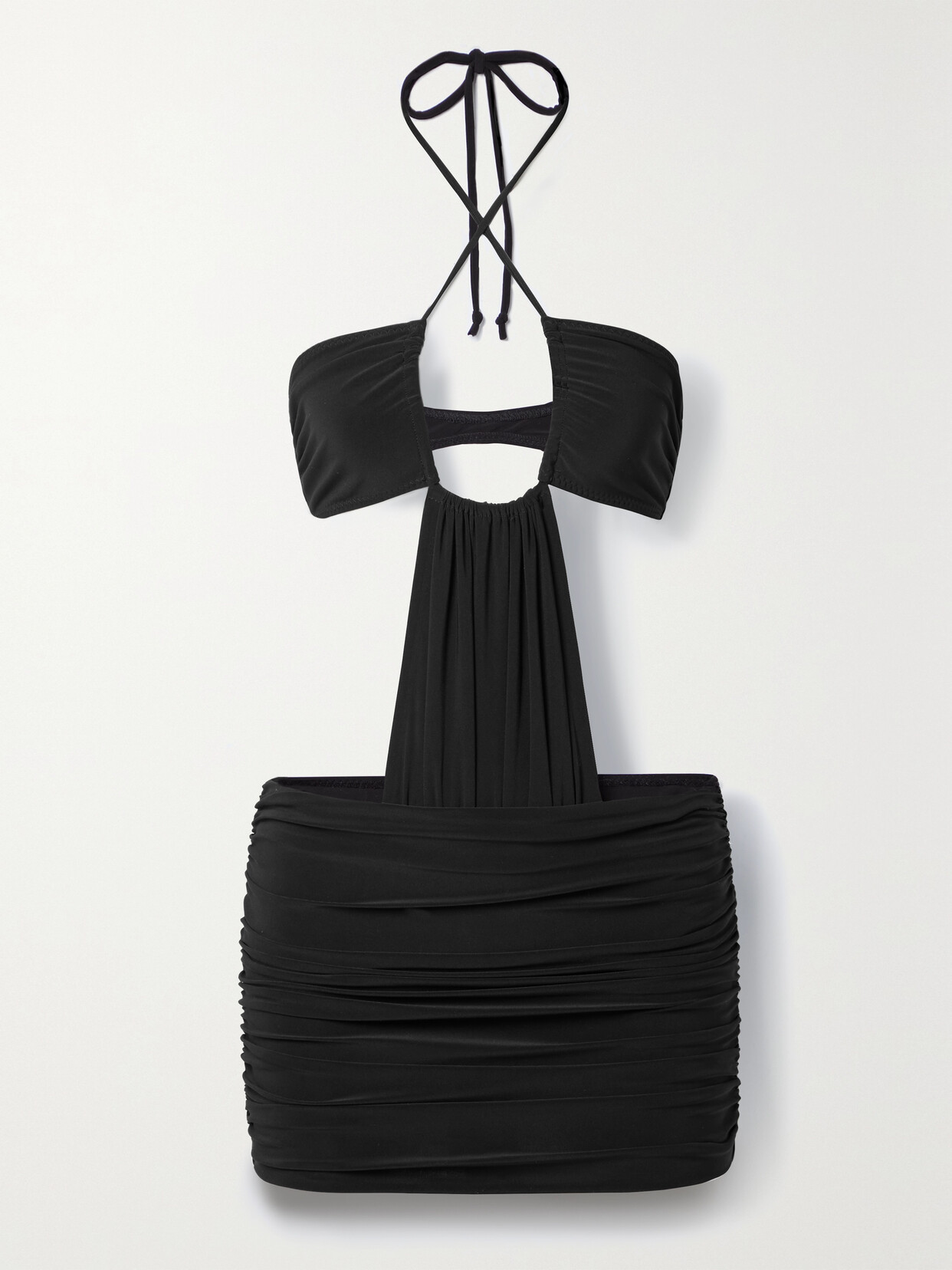 Norma Kamali - Jason Bill Cutout Stretch-jersey Mini Dress - Black