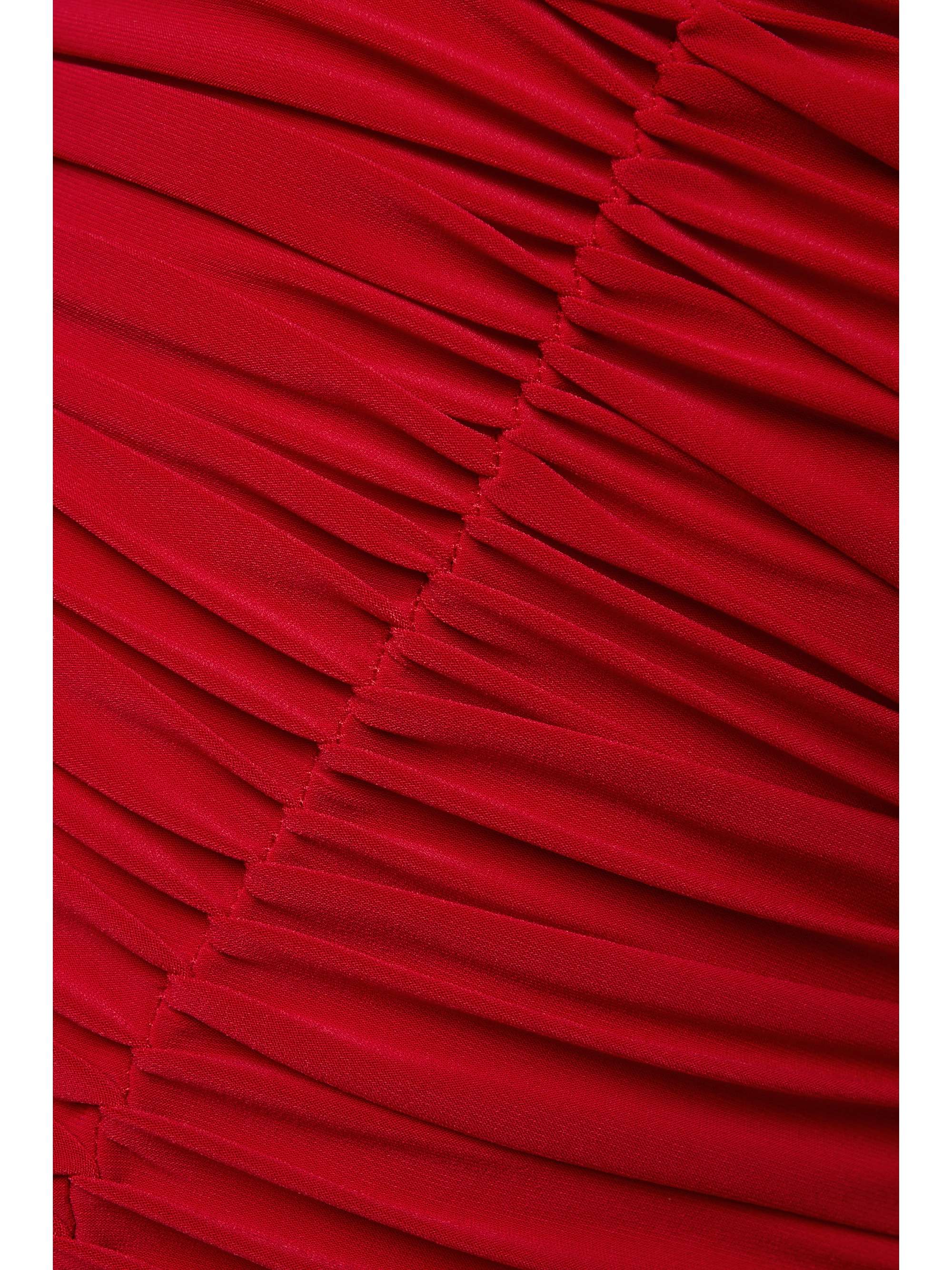 NORMA KAMALI Slinky strapless ruched stretch-jersey midi dress