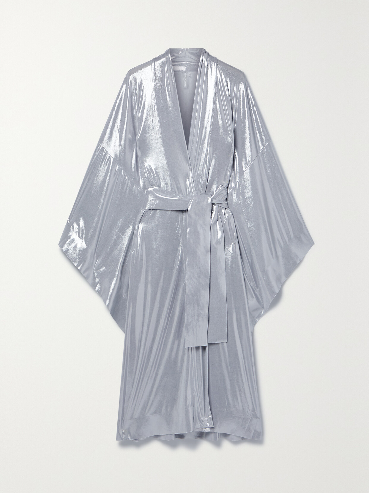 Norma Kamali - Metallic Stretch-lamé Robe - Silver