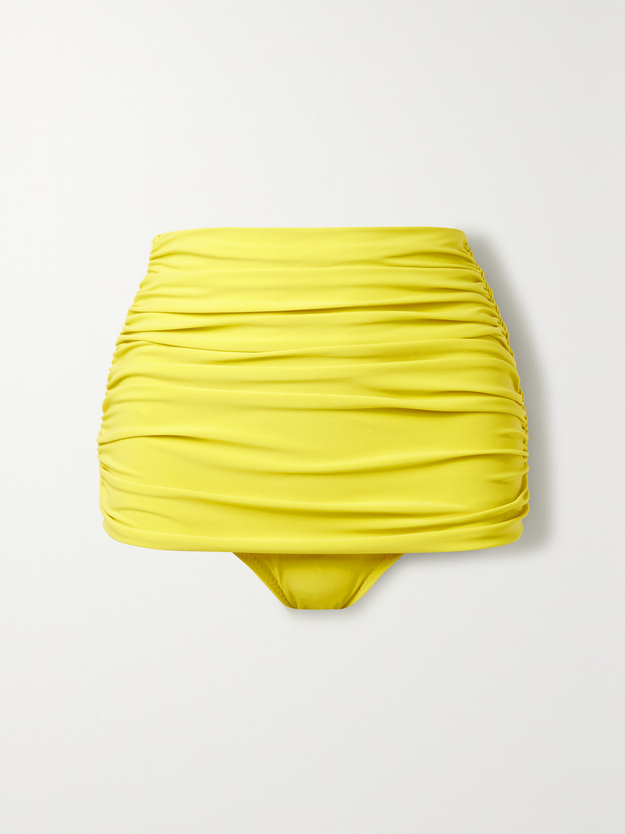 Norma Kamali - Bill Ruched Bikini Briefs - Yellow