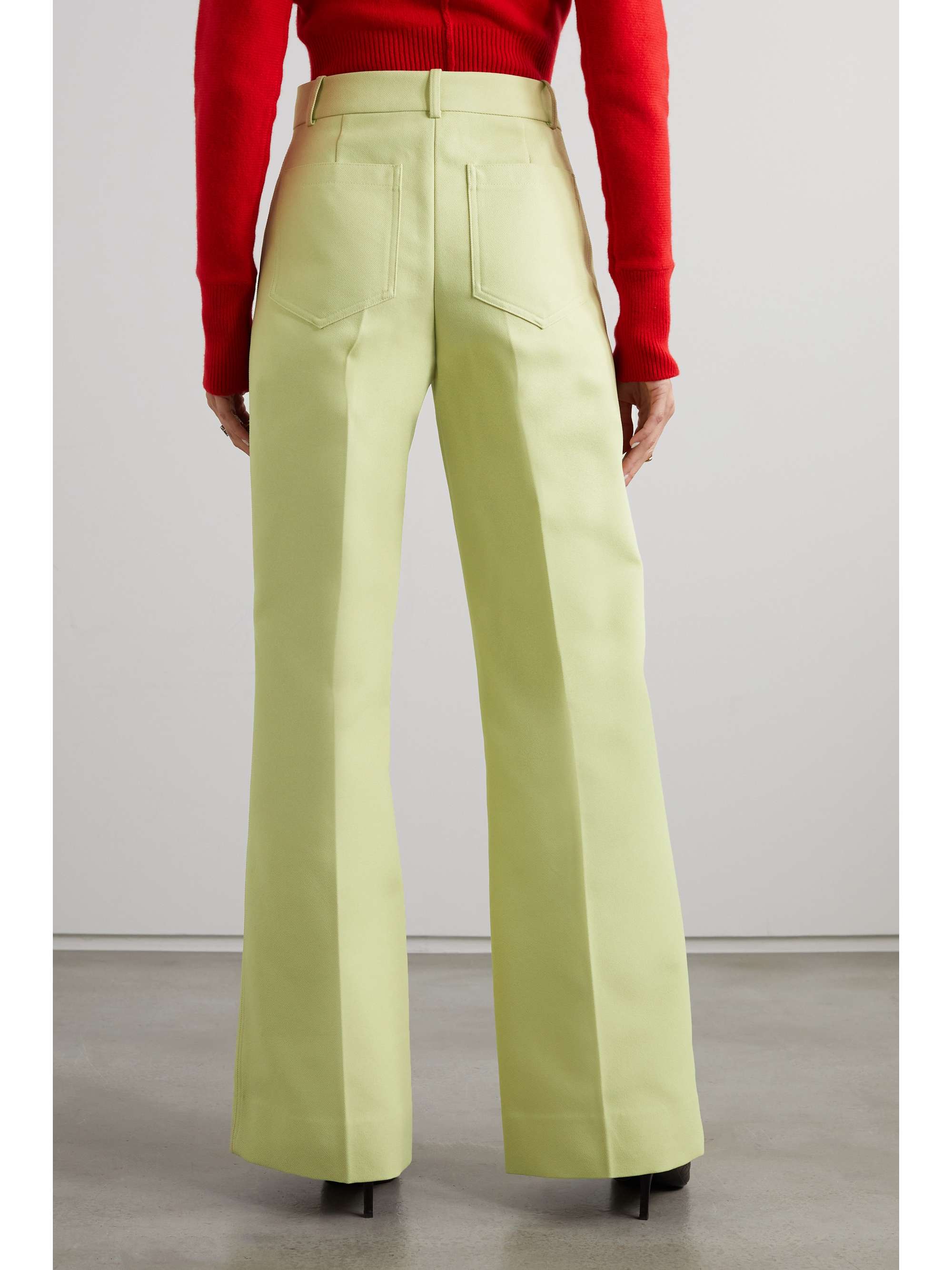 VICTORIA BECKHAM Alina twill wide-leg pants