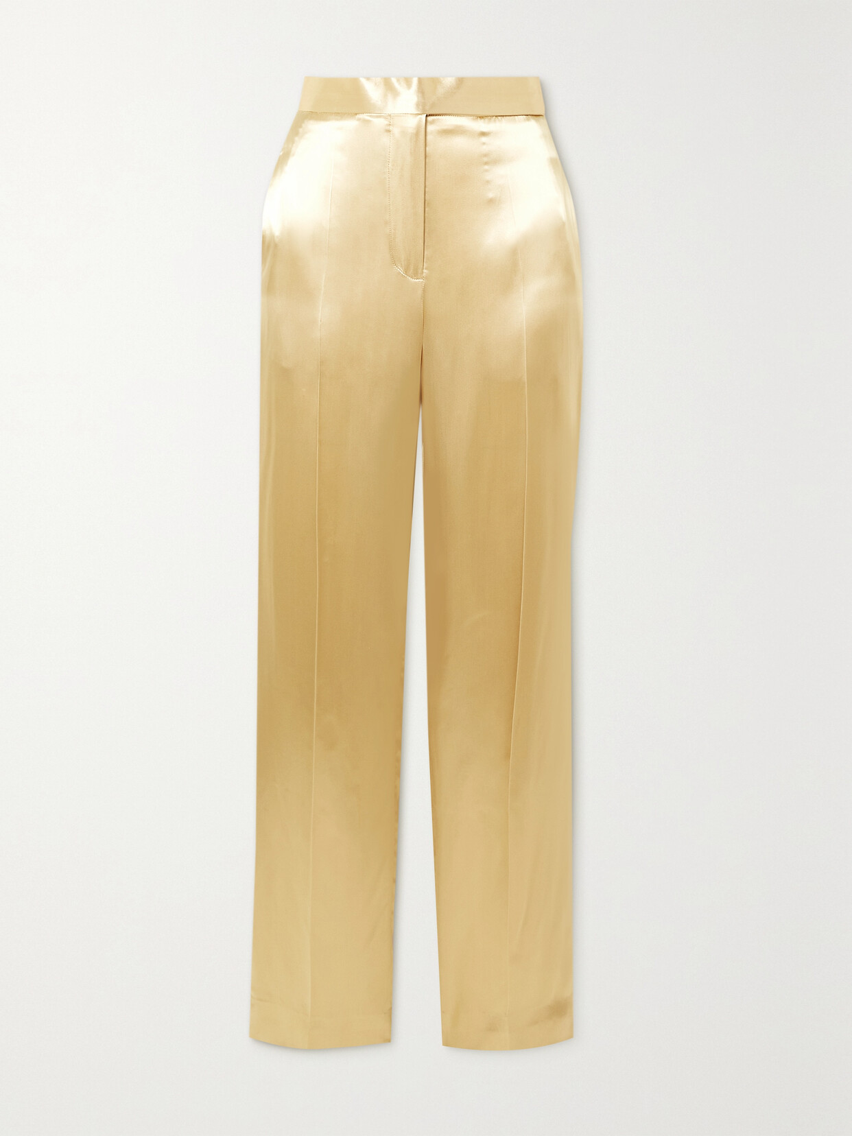 Victoria Beckham - Satin Straight-leg Pants - Cream