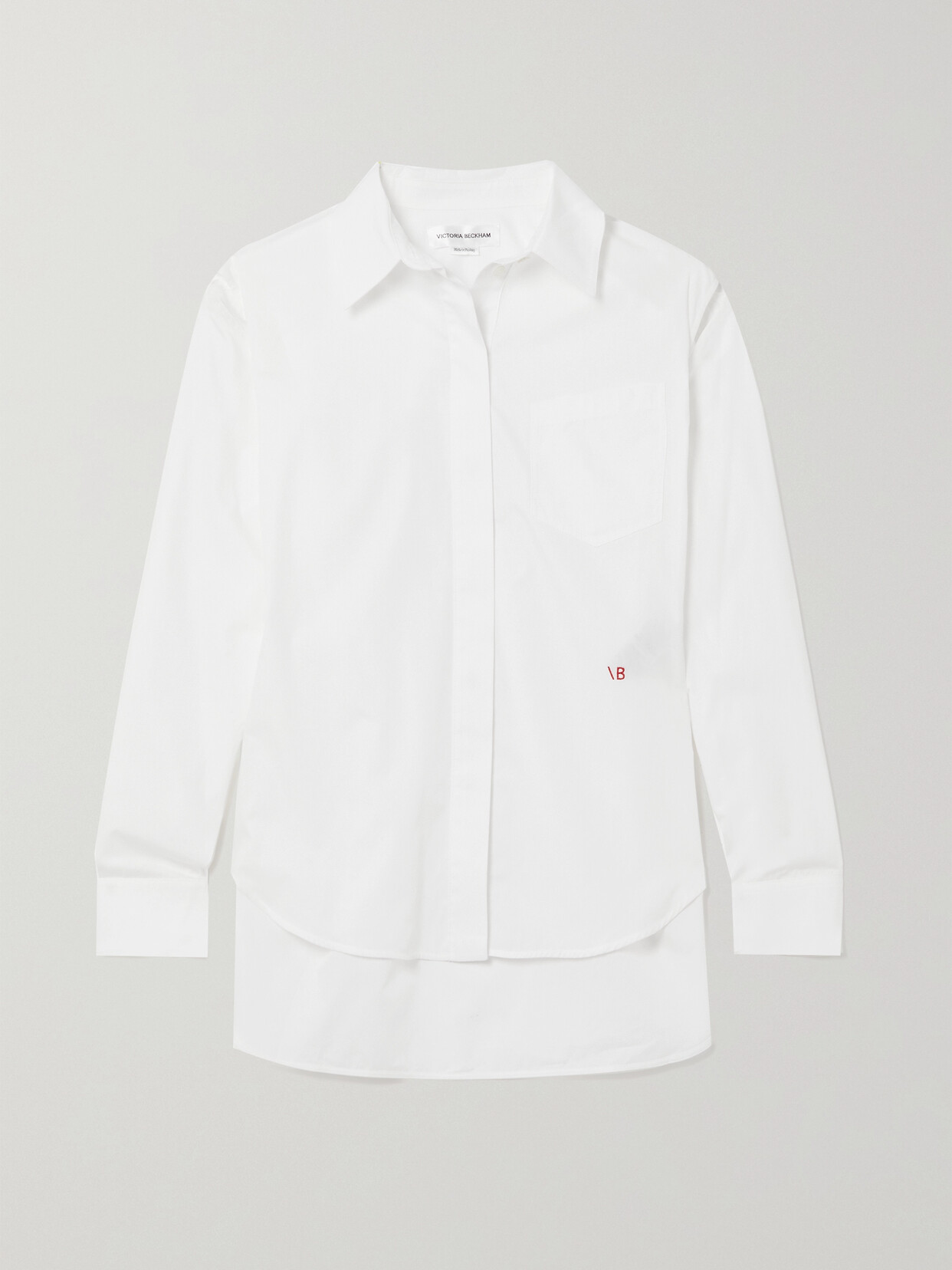 Victoria Beckham - Cutout Organic Cotton-poplin Shirt - White