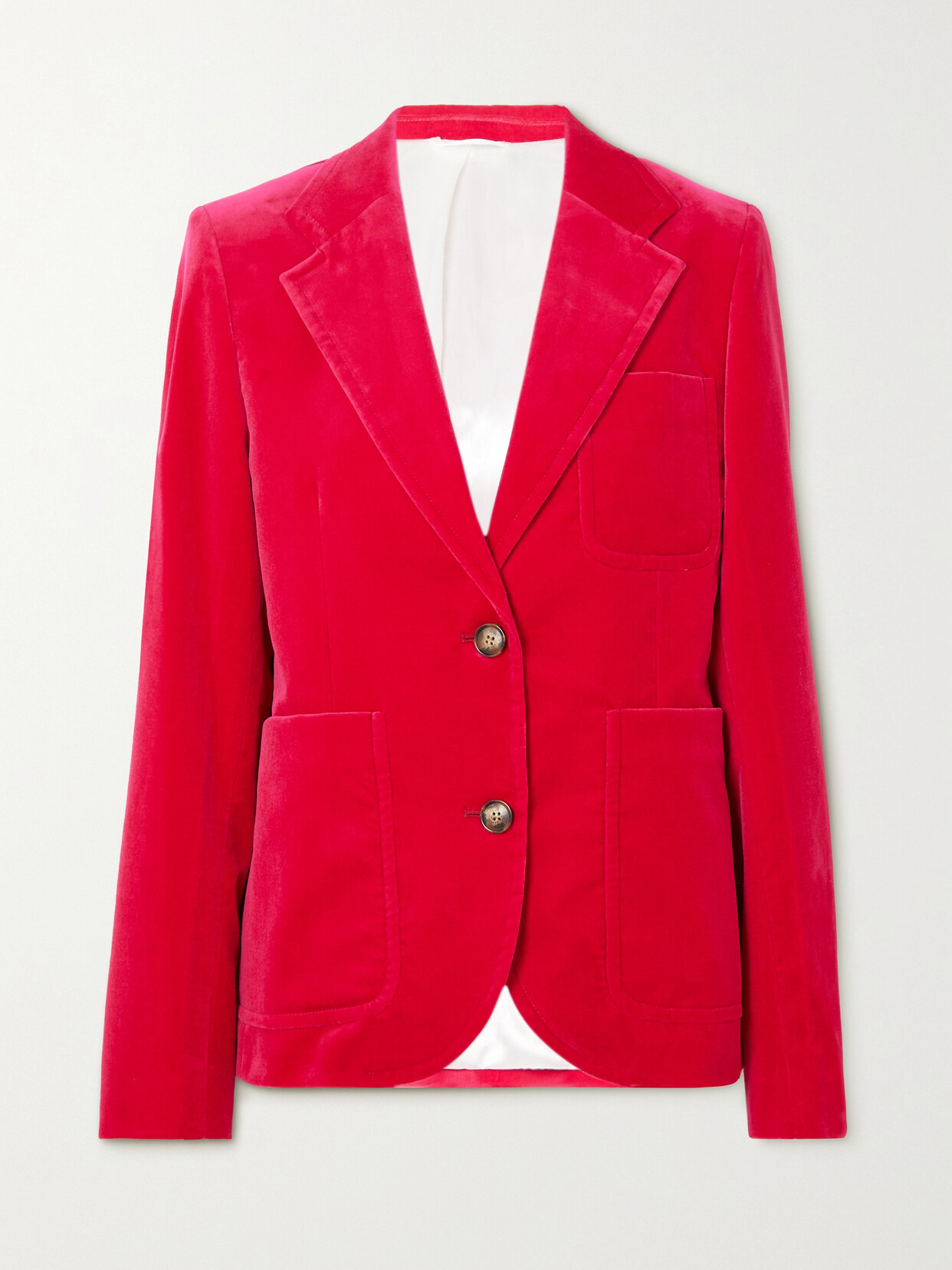 VICTORIA BECKHAM STRETCH-COTTON VELVET BLAZER