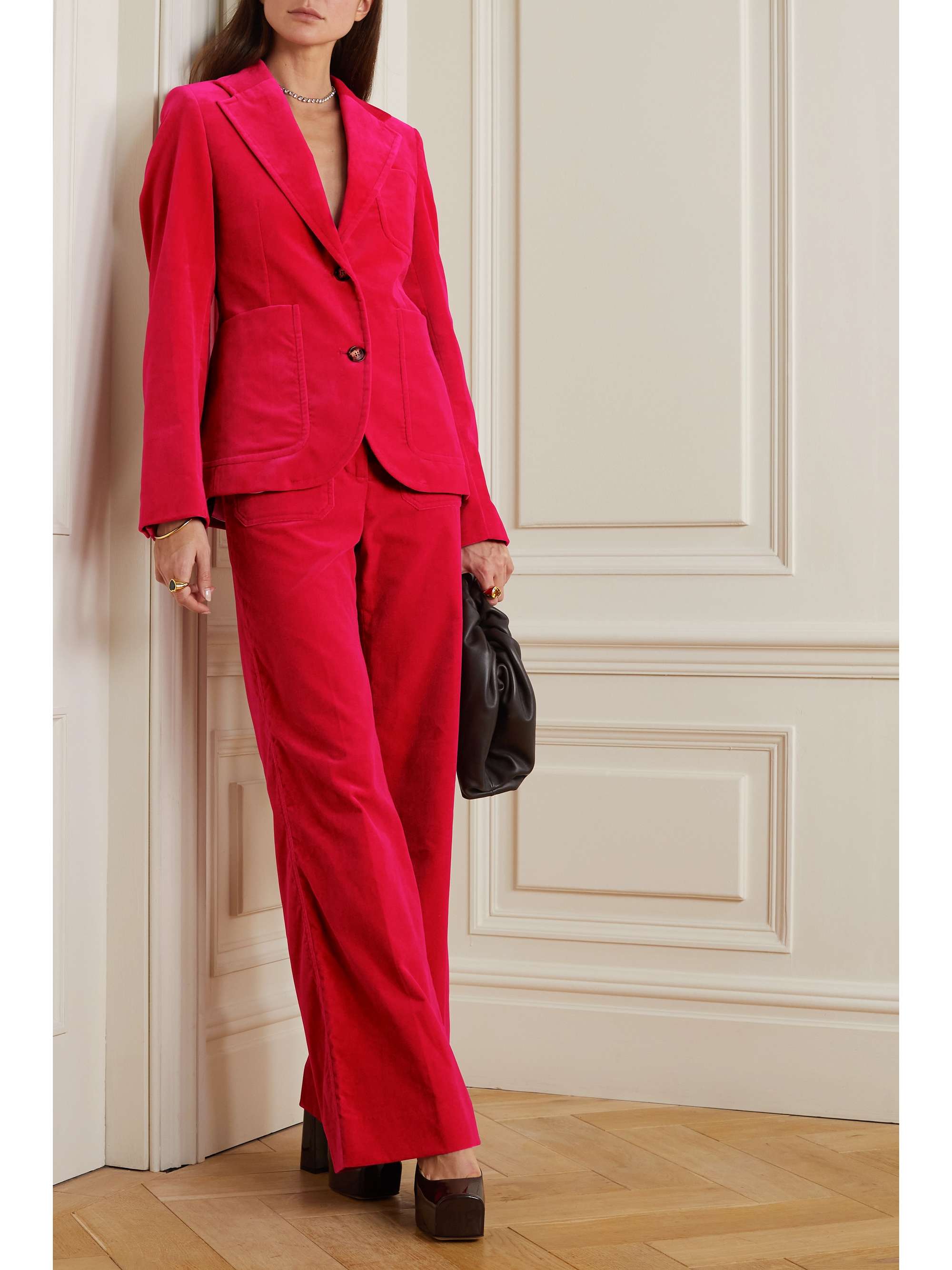 VICTORIA BECKHAM Stretch-cotton velvet blazer