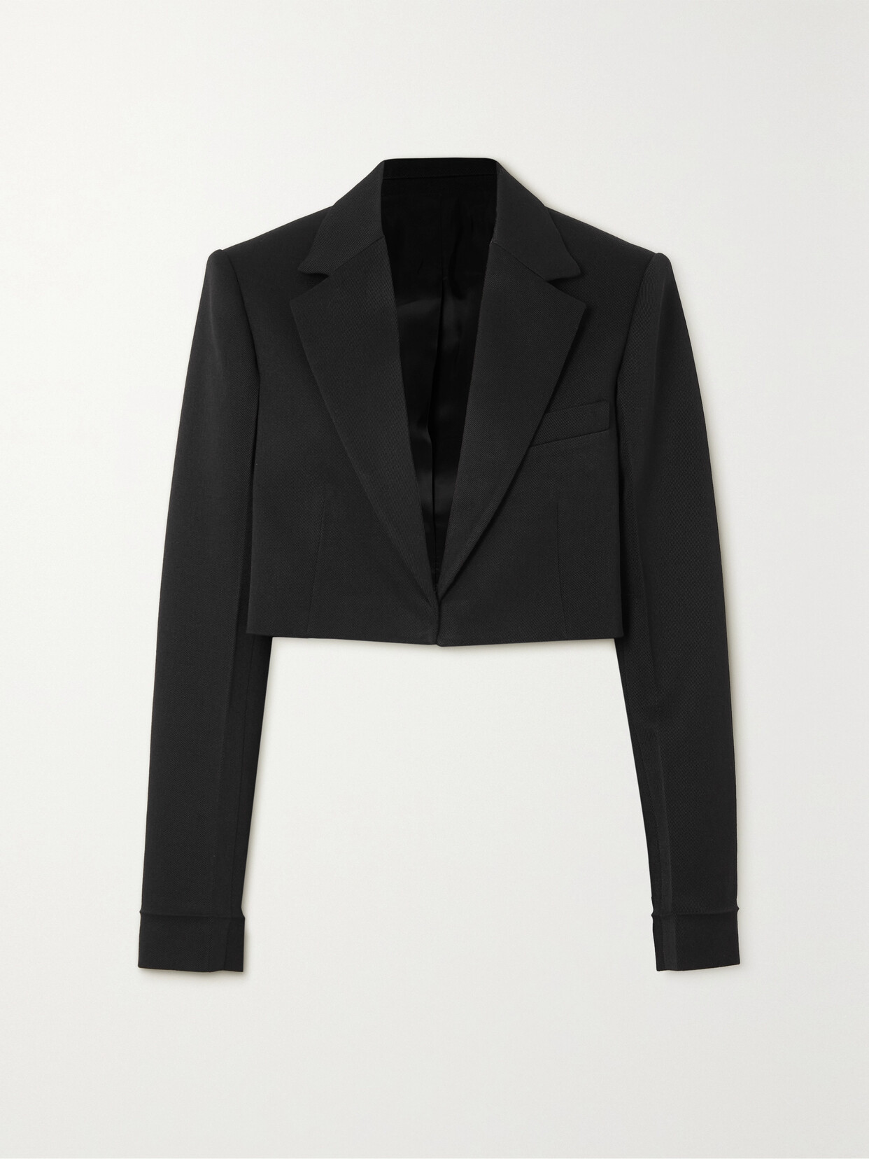 Victoria Beckham - Cropped Wool Blazer - Black