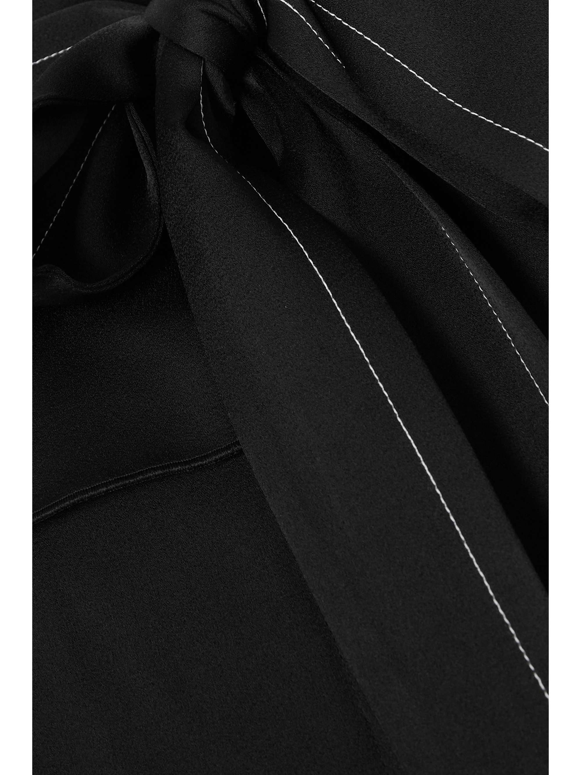 VICTORIA BECKHAM Belted satin midi wrap skirt