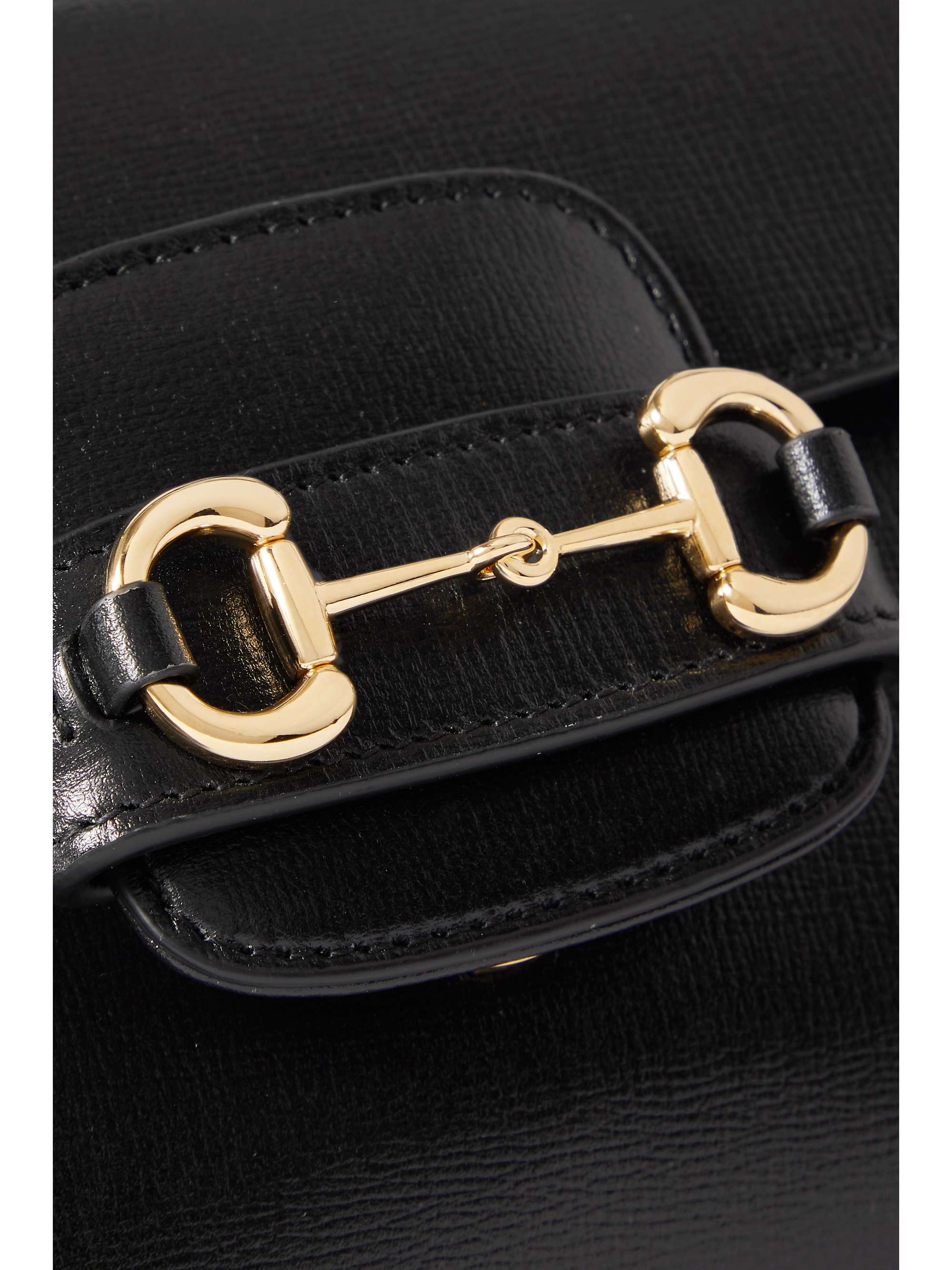 GUCCI Horsebit 1955 textured-leather shoulder bag