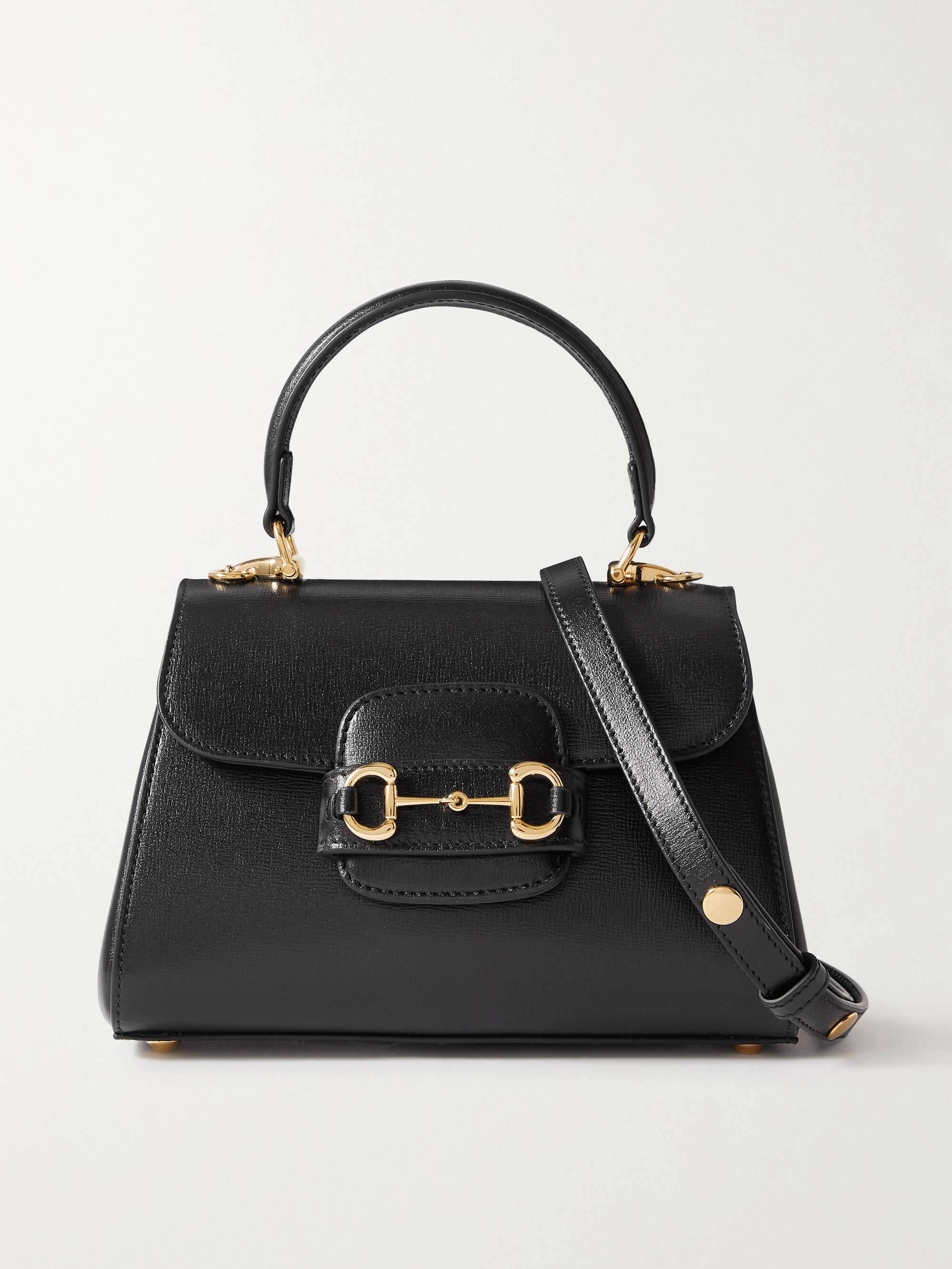 GUCCI Horsebit 1955 textured-leather shoulder bag | NET-A-PORTER