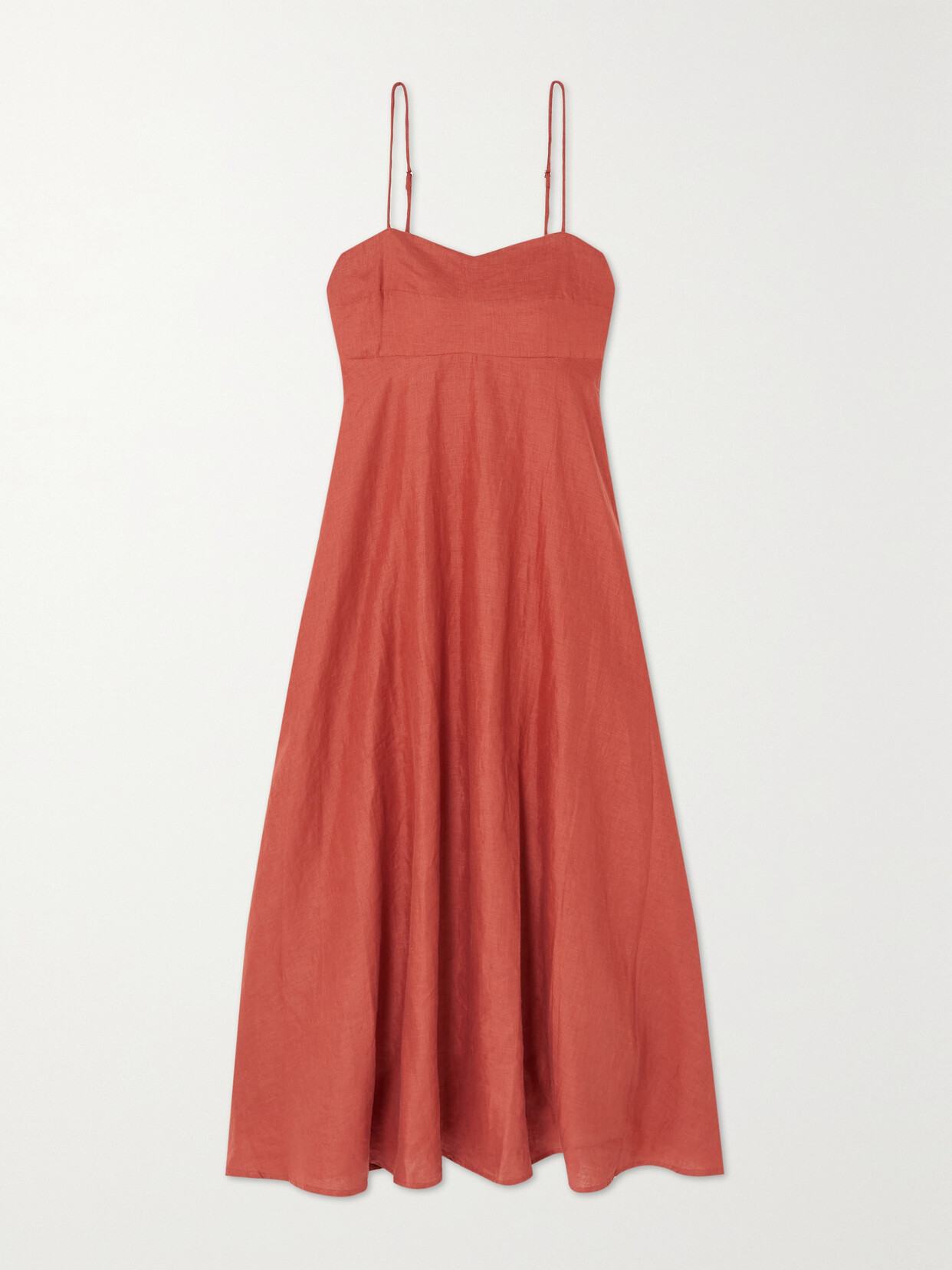 Faithfull The Brand - Alexandre Linen Midi Dress - Brown 22 Awaiting product image