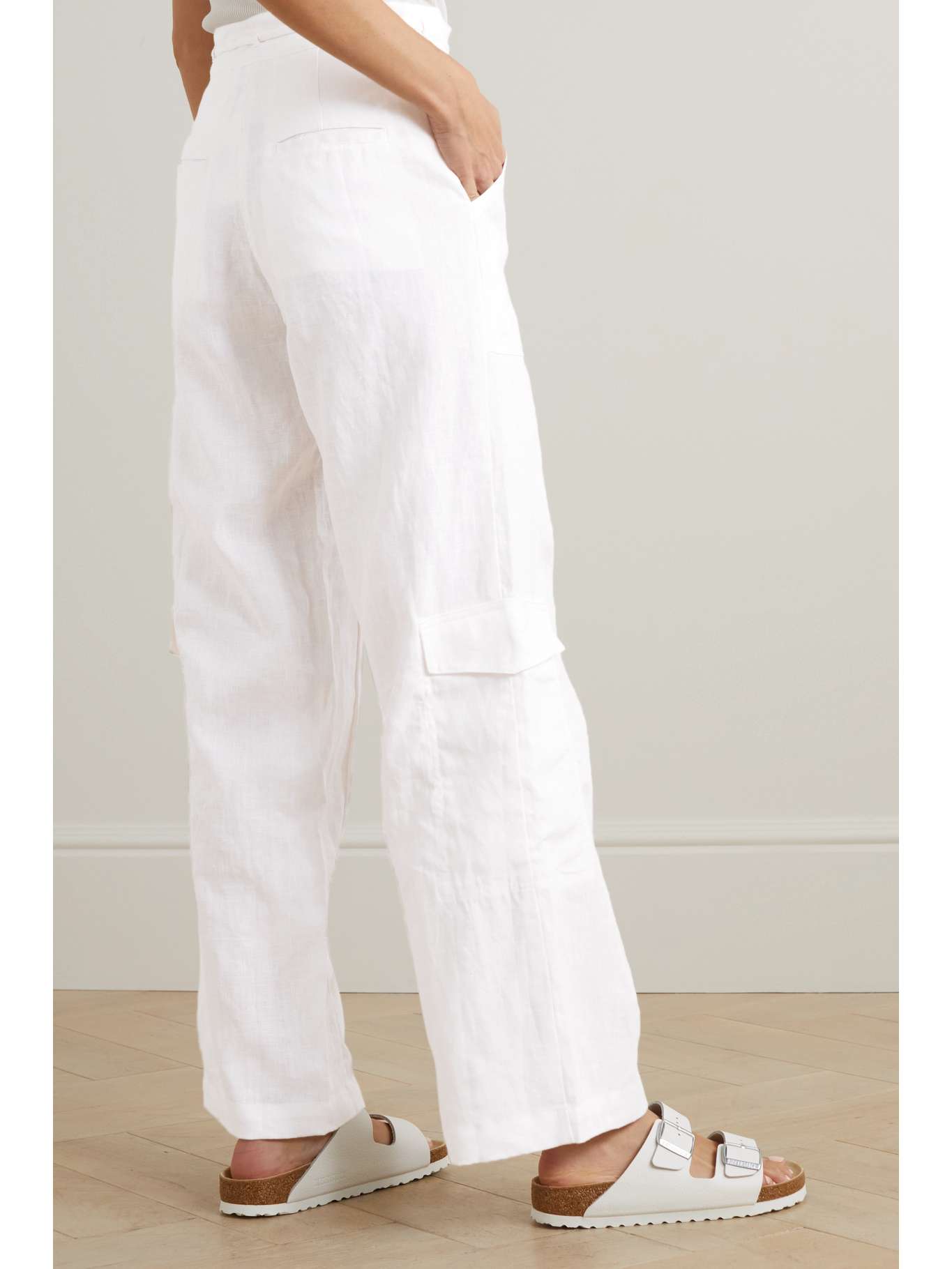 FAITHFULL THE BRAND Relais linen cargo pants NETAPORTER