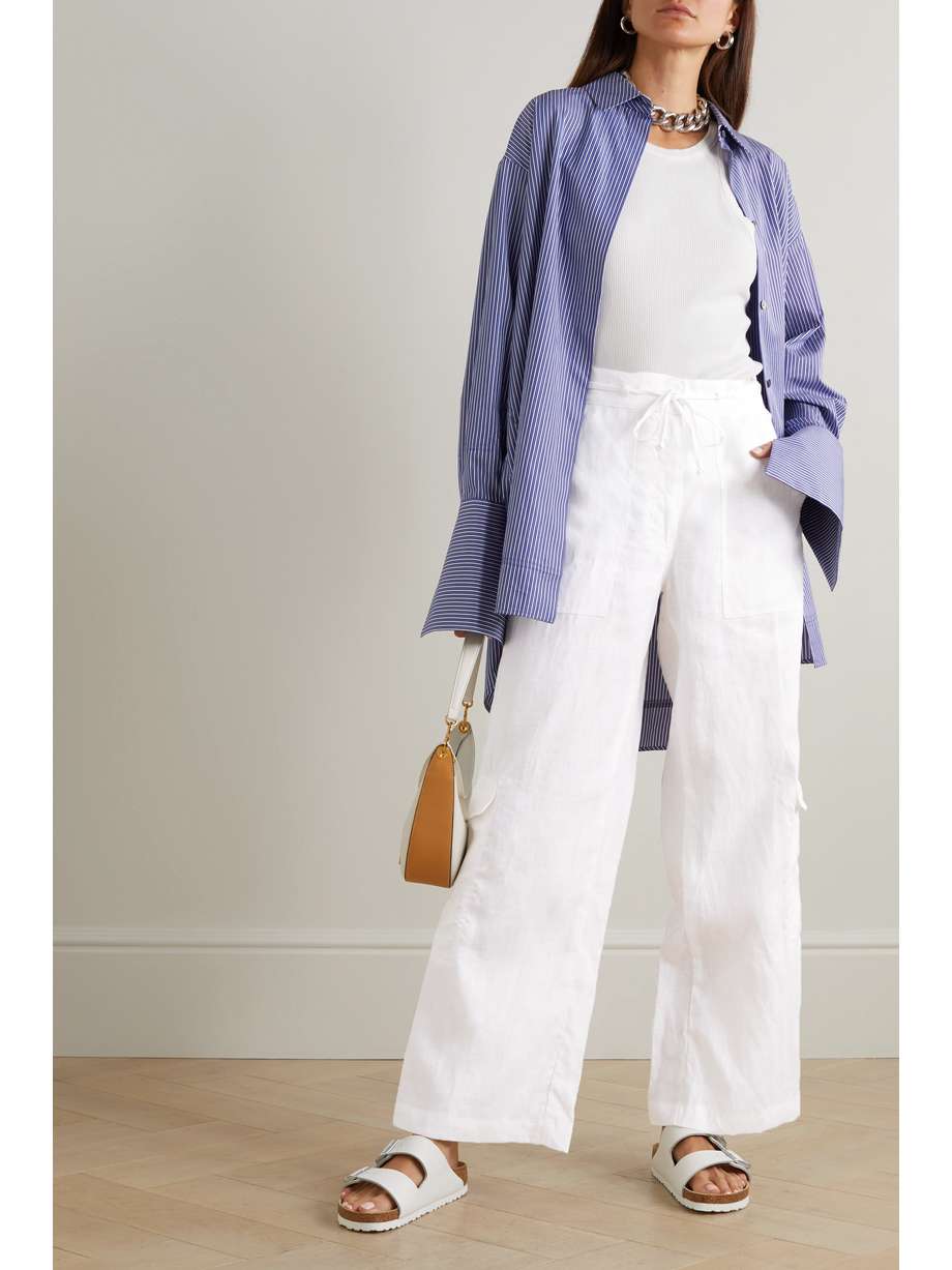 FAITHFULL THE BRAND Relais linen cargo pants NETAPORTER