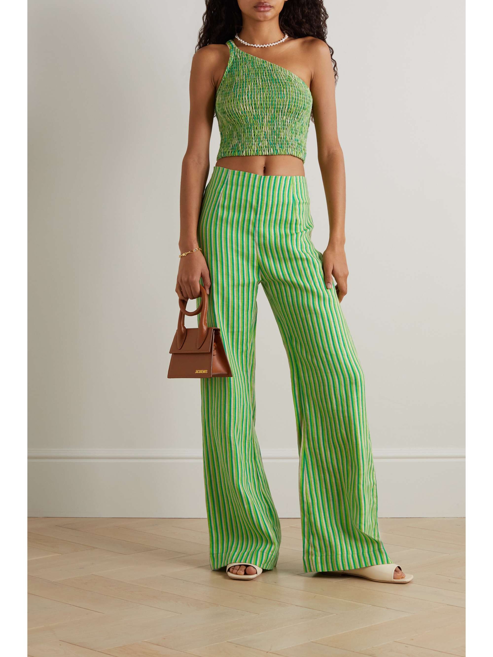 FAITHFULL THE BRAND La Plage De Mau striped linen wide-leg pants | NET ...