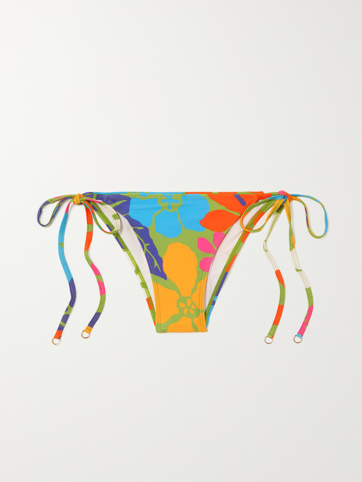 Faithfull The Brand - + Net Sustain Leo Floral-print Stretch-econyl Bikini Briefs - Yellow