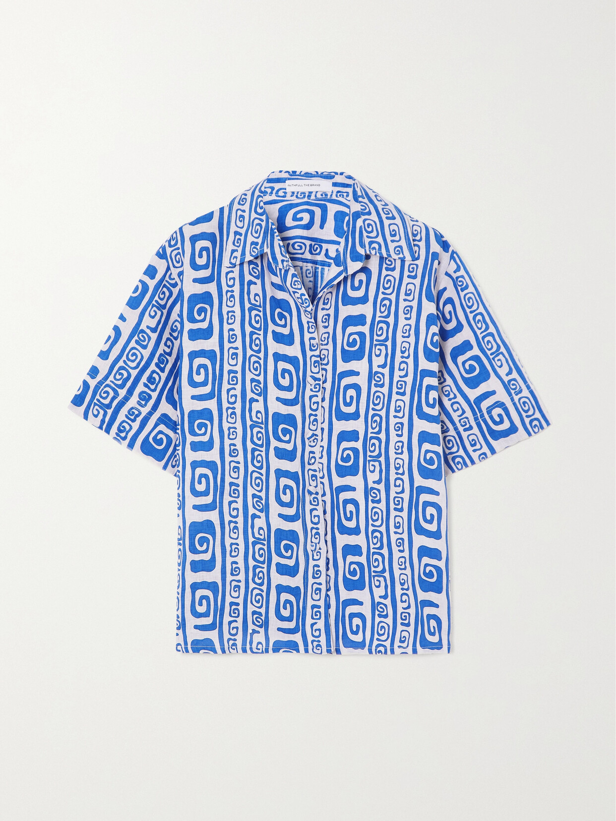 Faithfull The Brand - Delora Printed Linen Shirt - Blue