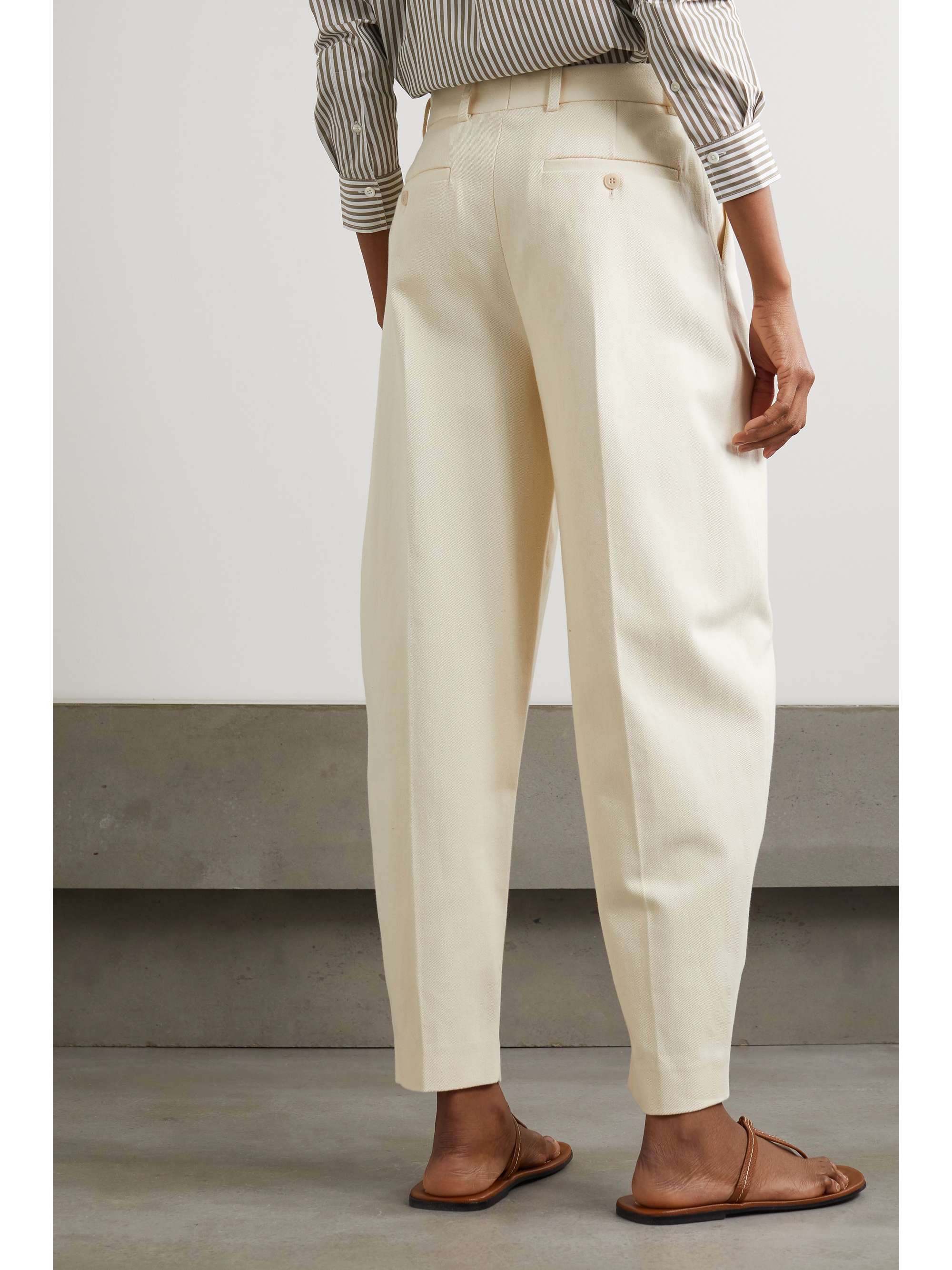 TOTEME Cotton-gabardine tapered pants