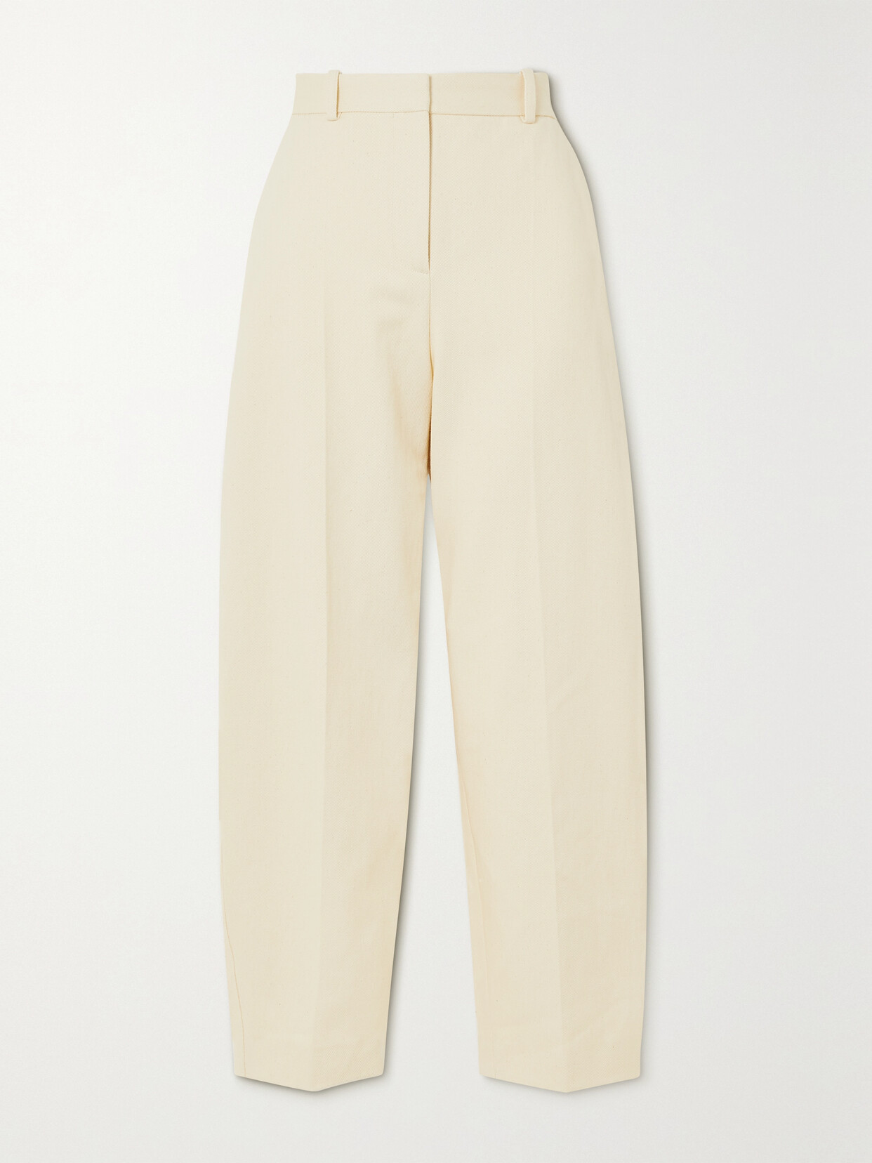 TOTEME - Cotton-gabardine Tapered Pants - Ecru