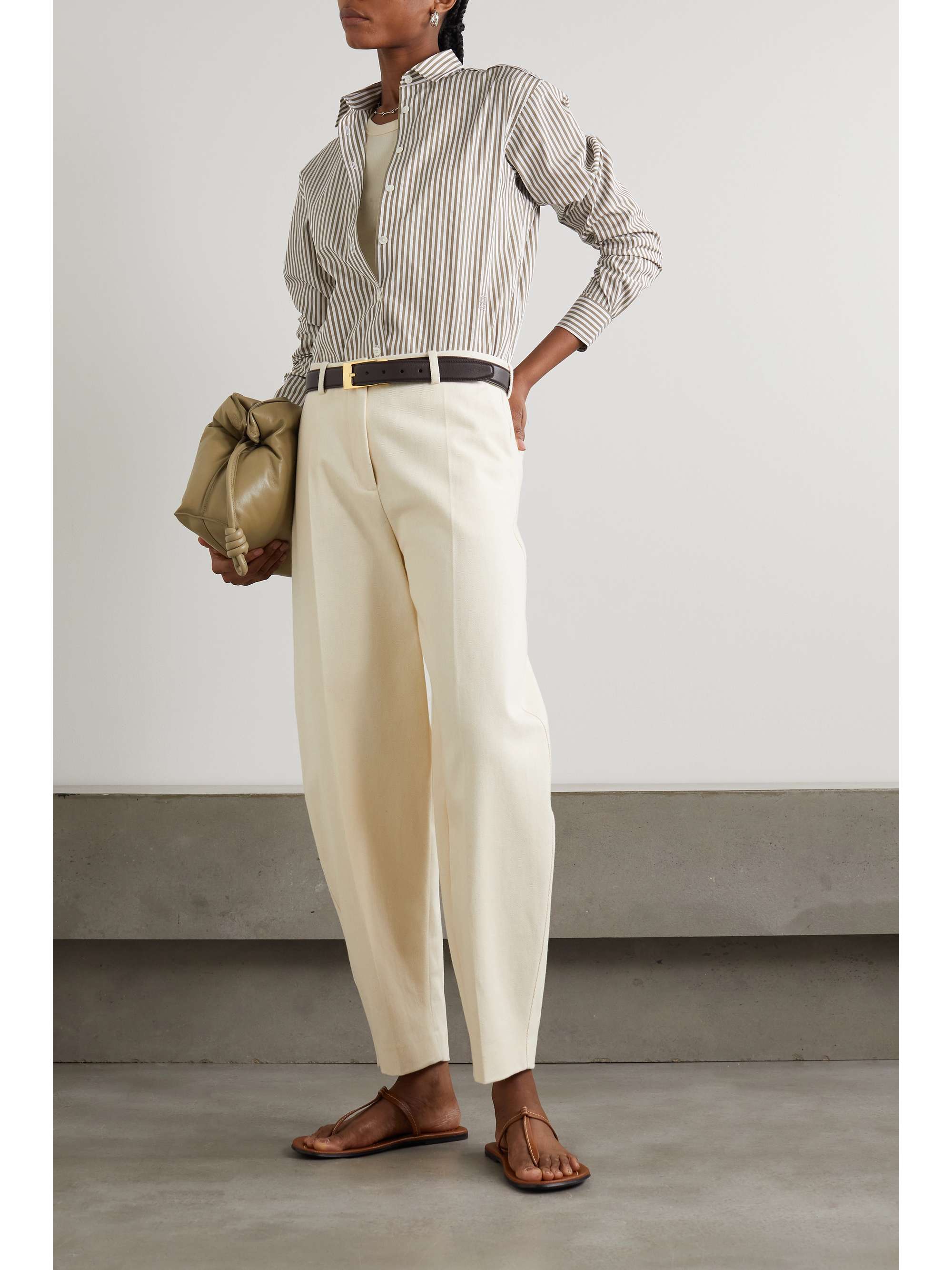 TOTEME Cotton-gabardine tapered pants
