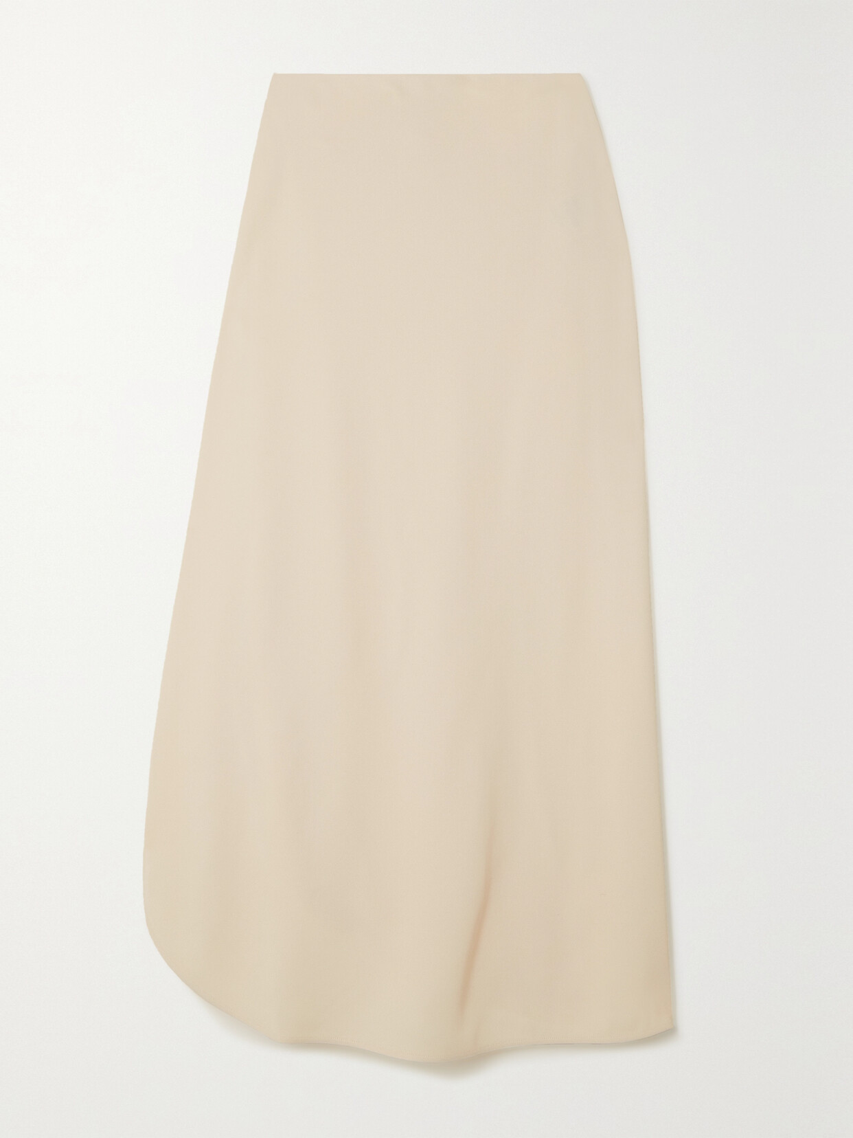 TOTEME - Asymmetric Draped Twill Midi Skirt - Pink