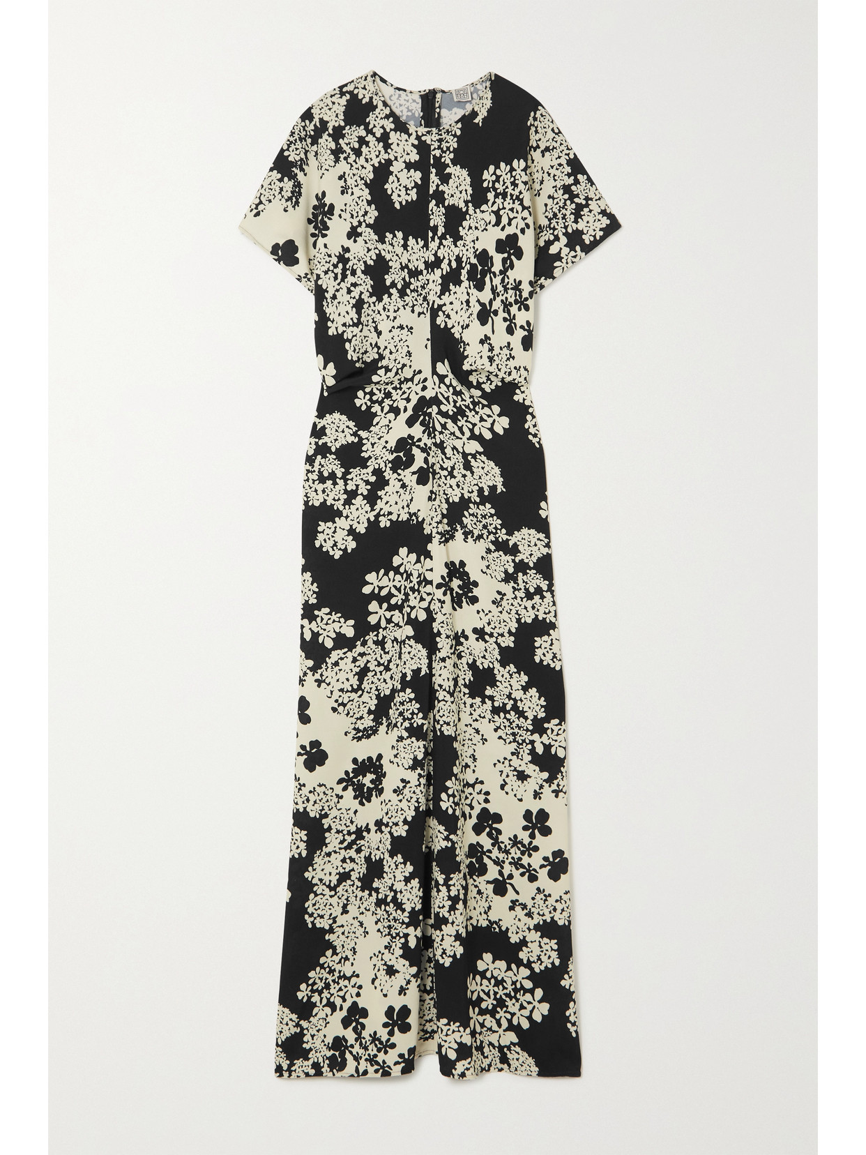 TOTEME - Floral-print Crepe Maxi Dress - Black