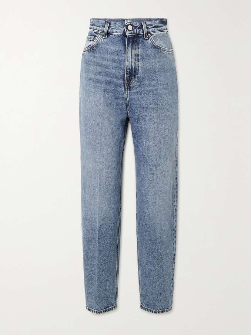 TOTEME + Net Sustain High-rise Tapered Organic Jeans